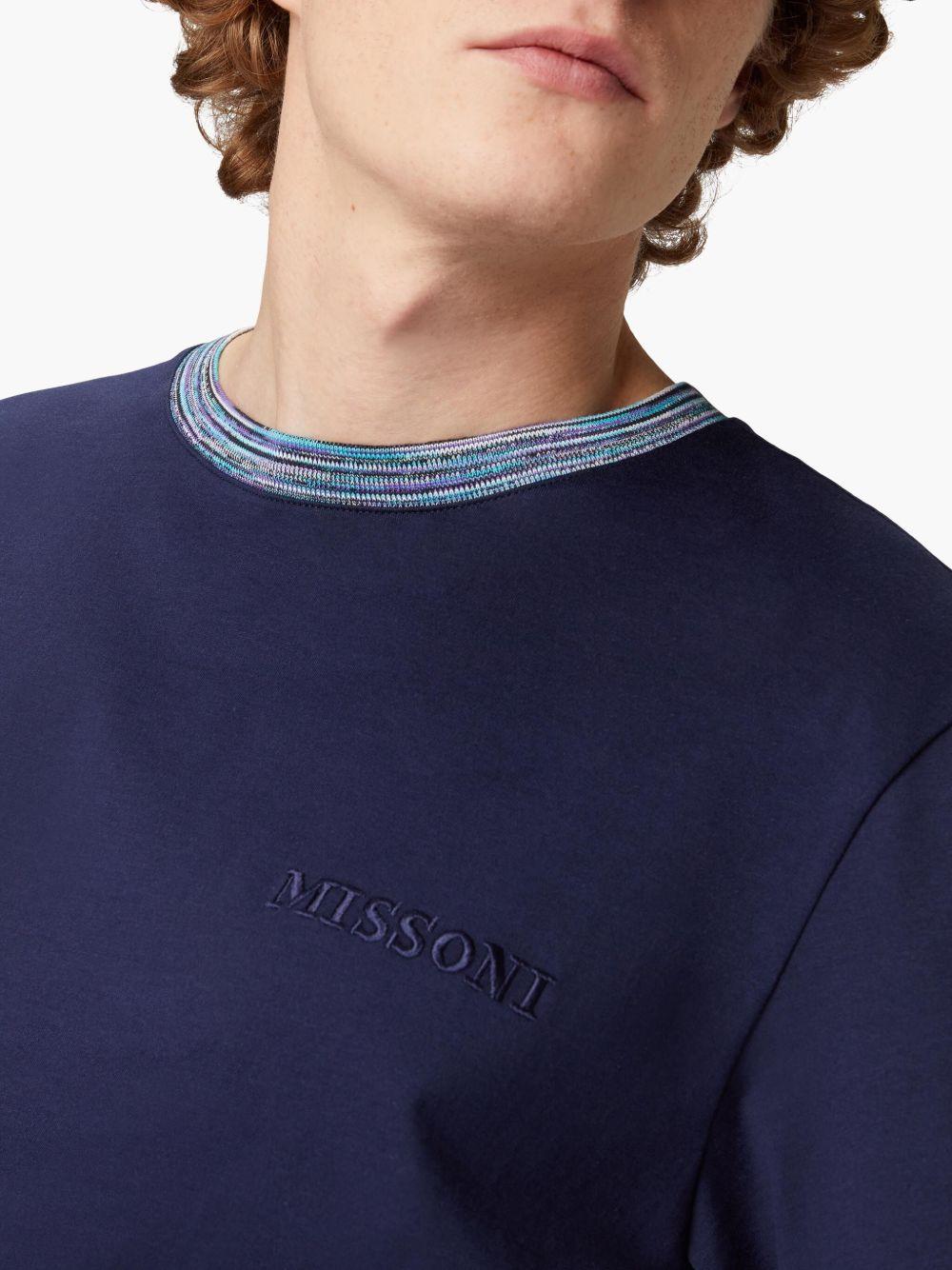 embroidered cotton T-shirt Product Image