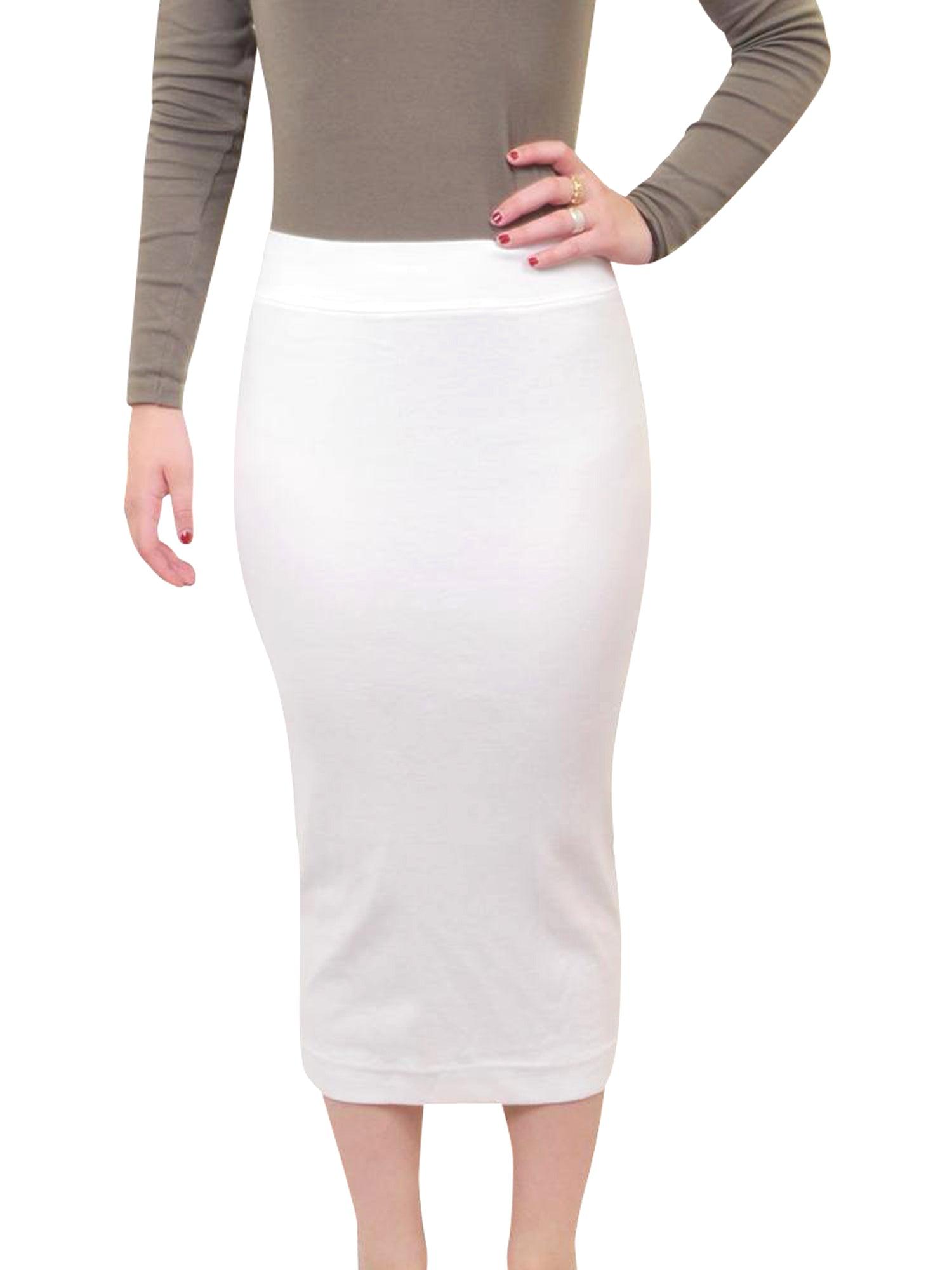 Hard Tail Midi Ribbed Pencil Skirt CS-104 Product Image