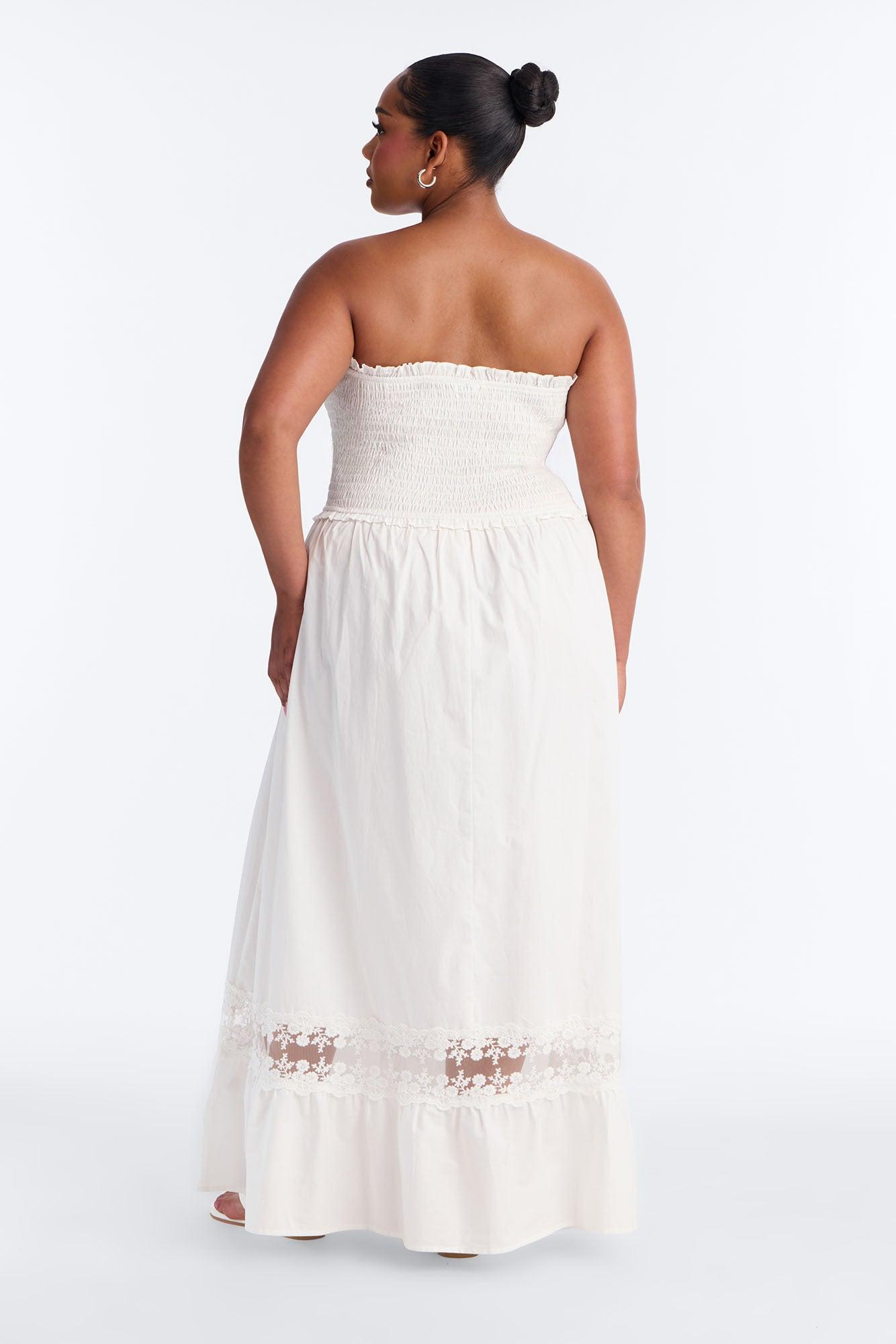 Keira Strapless Maxi Dress - White Female Product Image
