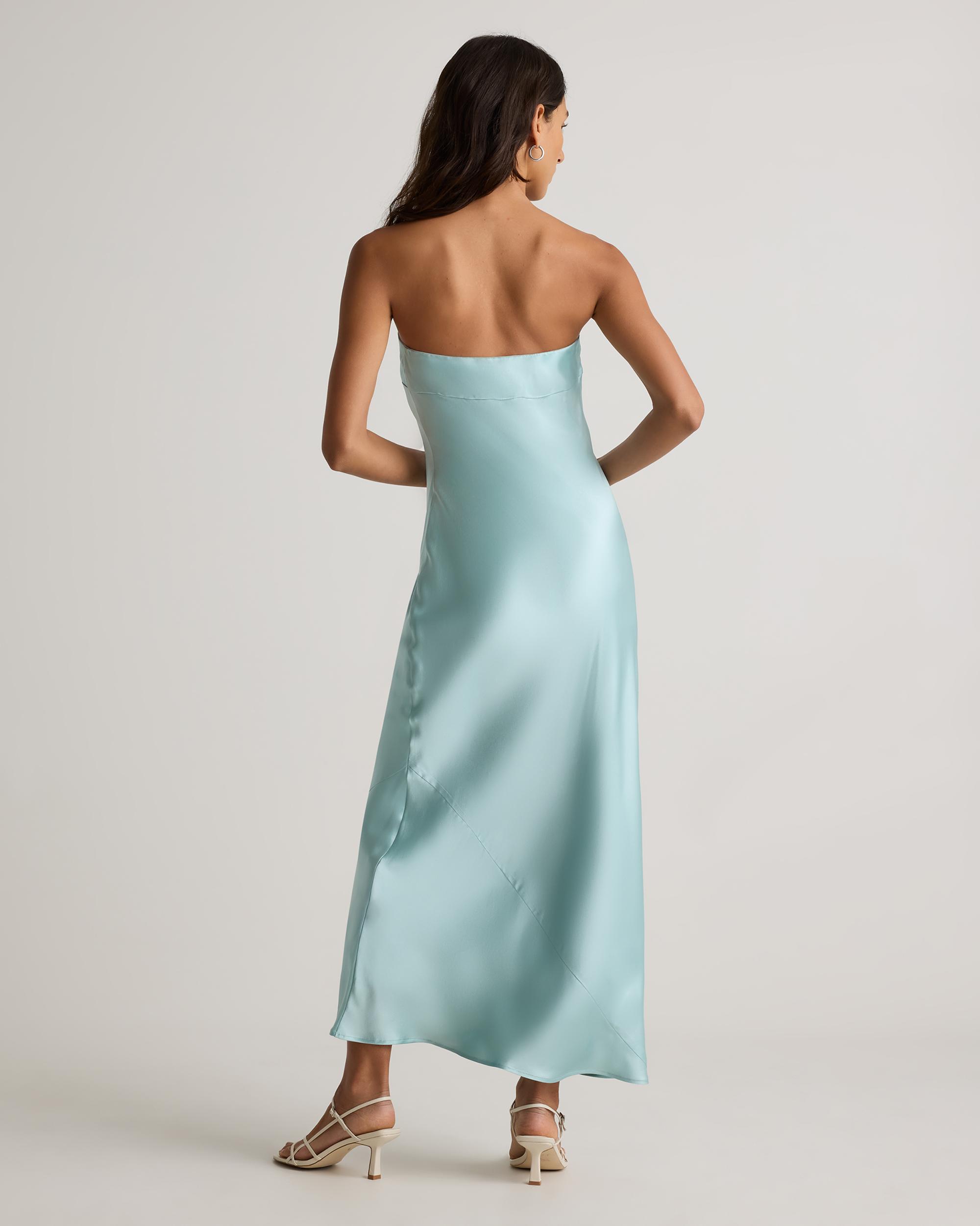 Quince | Women's Strapless Midi Dress Mulberry Silk Product Image