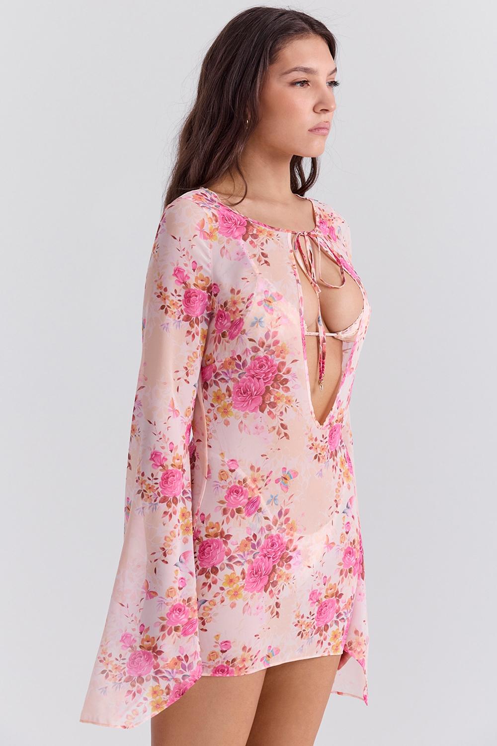 Oceana  floral print beach cover up Product Image