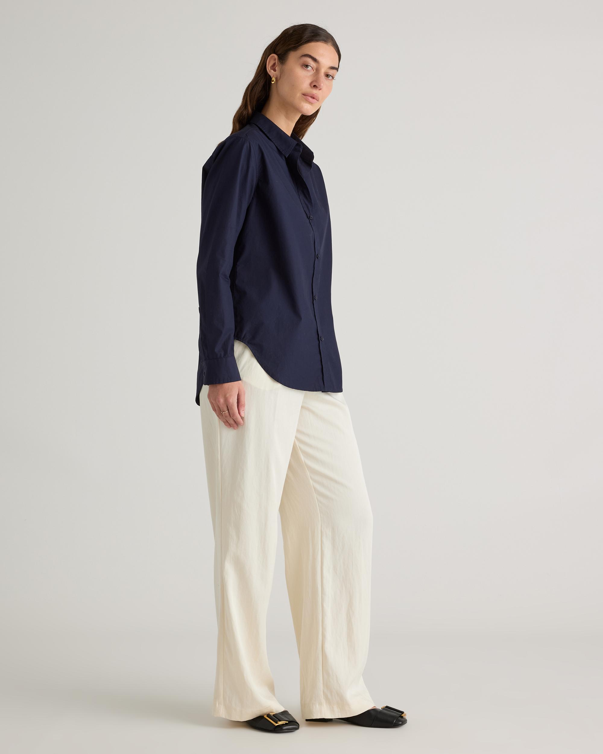 Quince | Women's Poplin Long Sleeve Shirt Organic Cotton Product Image