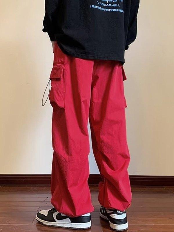 Men's Ruched Straight Leg Cargo Pants Product Image