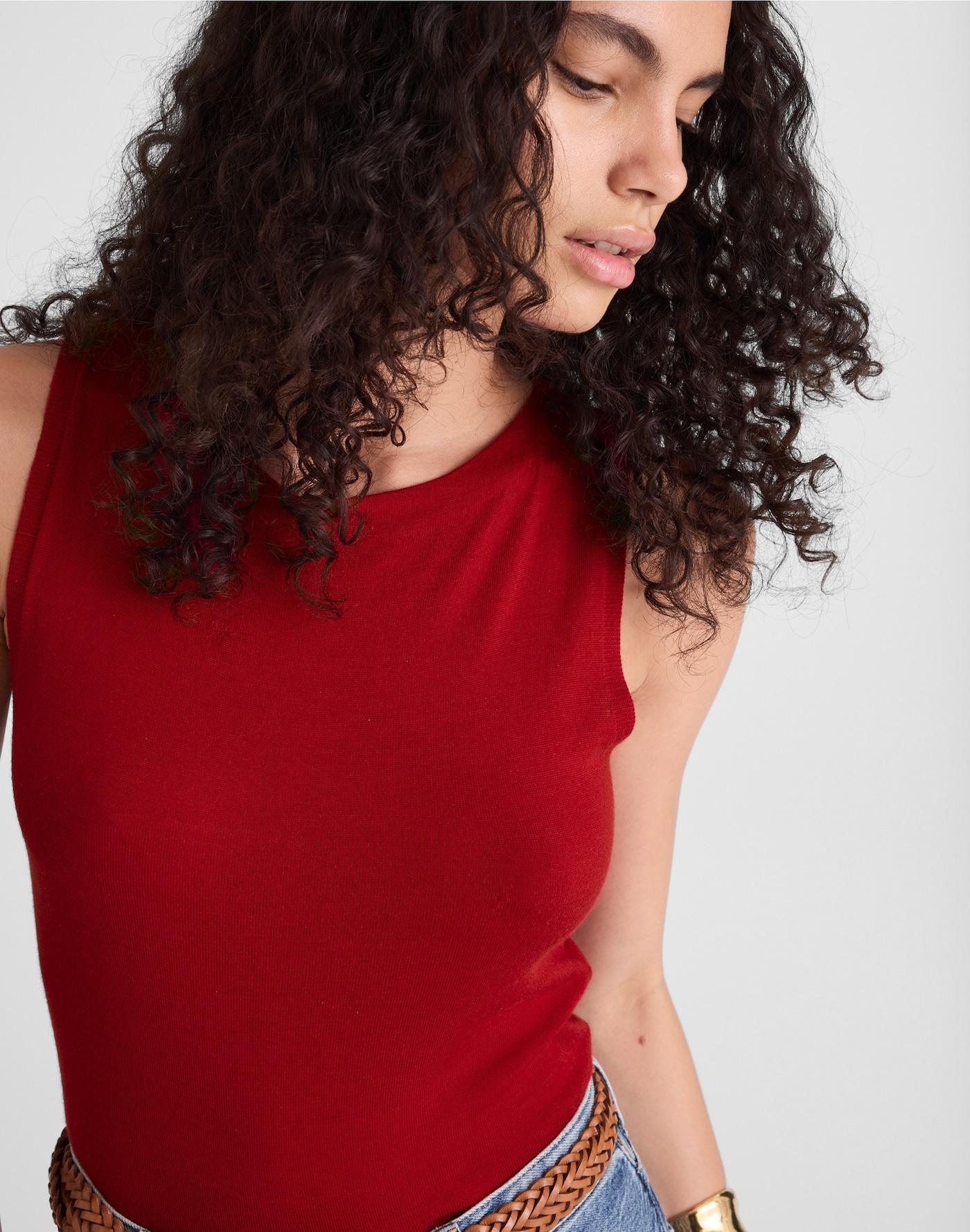 Boatneck Sleeveless Sweater Product Image