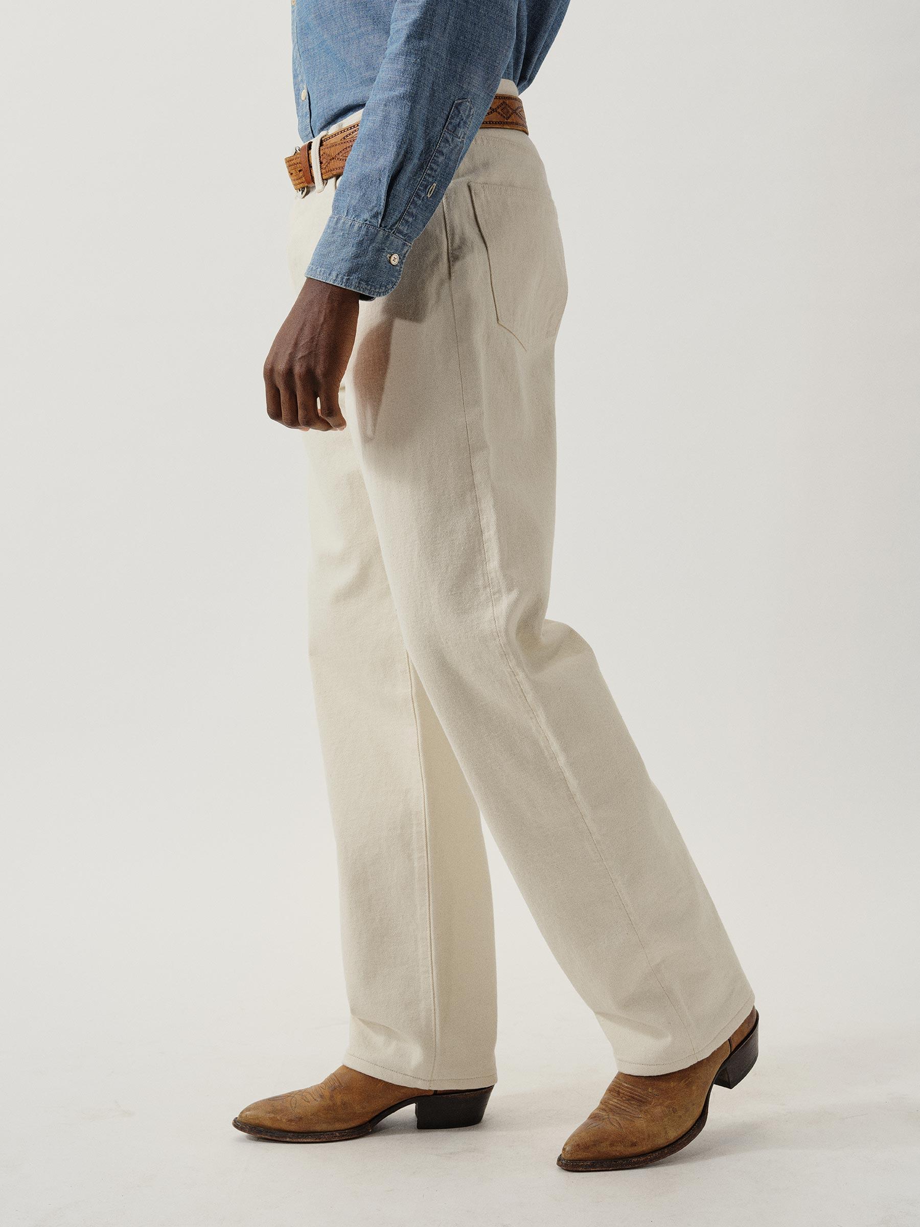 N002 Japanese Loomstate Selvedge Full Saddle Jean Product Image