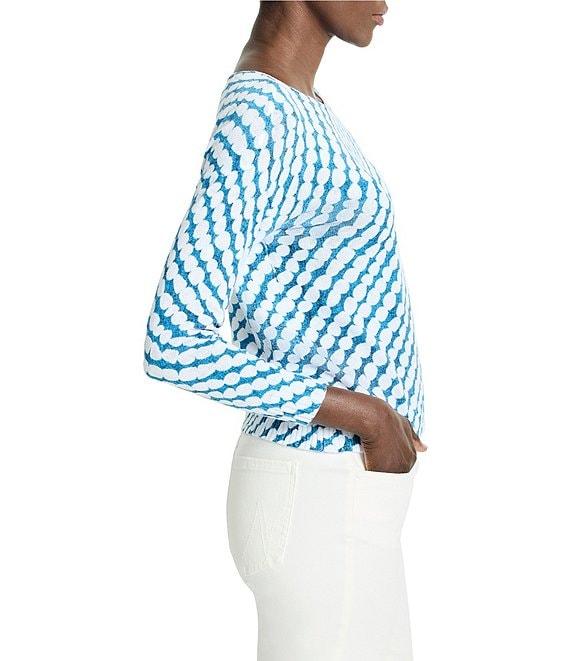 NIC + ZOE Pebble Dream Supersoft Knit Round Neck Bracelet Sleeve Top Product Image