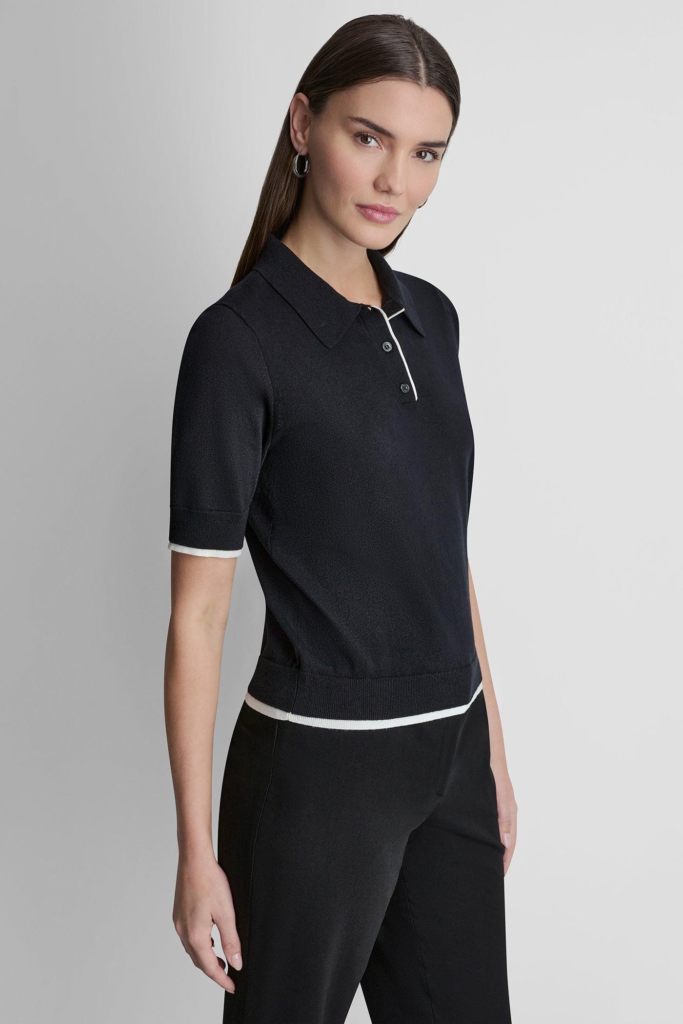 COLOR BLOCK POLO SWEATER Product Image