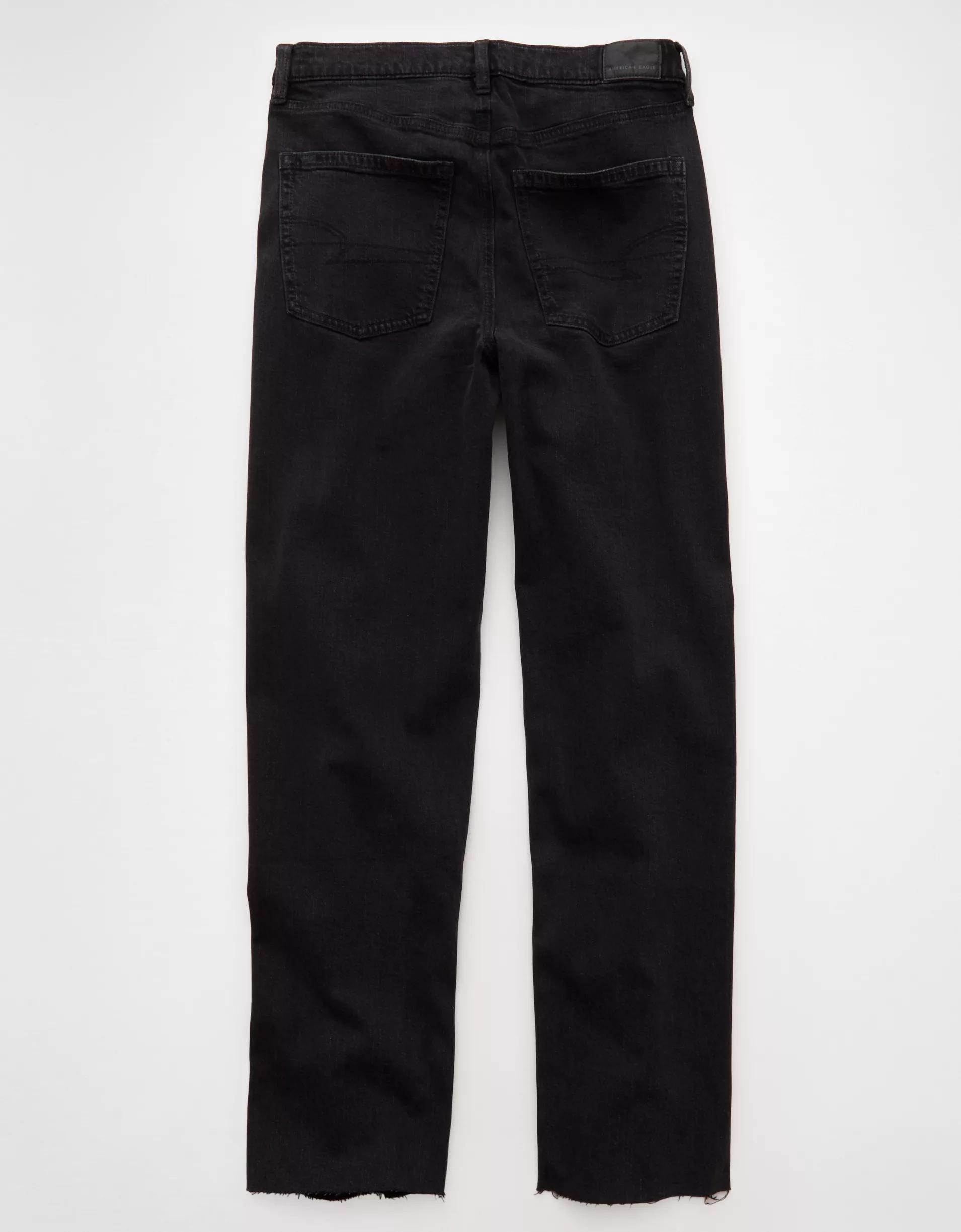 AE Strigid Super High-Waisted Baggy Straight Jean Product Image