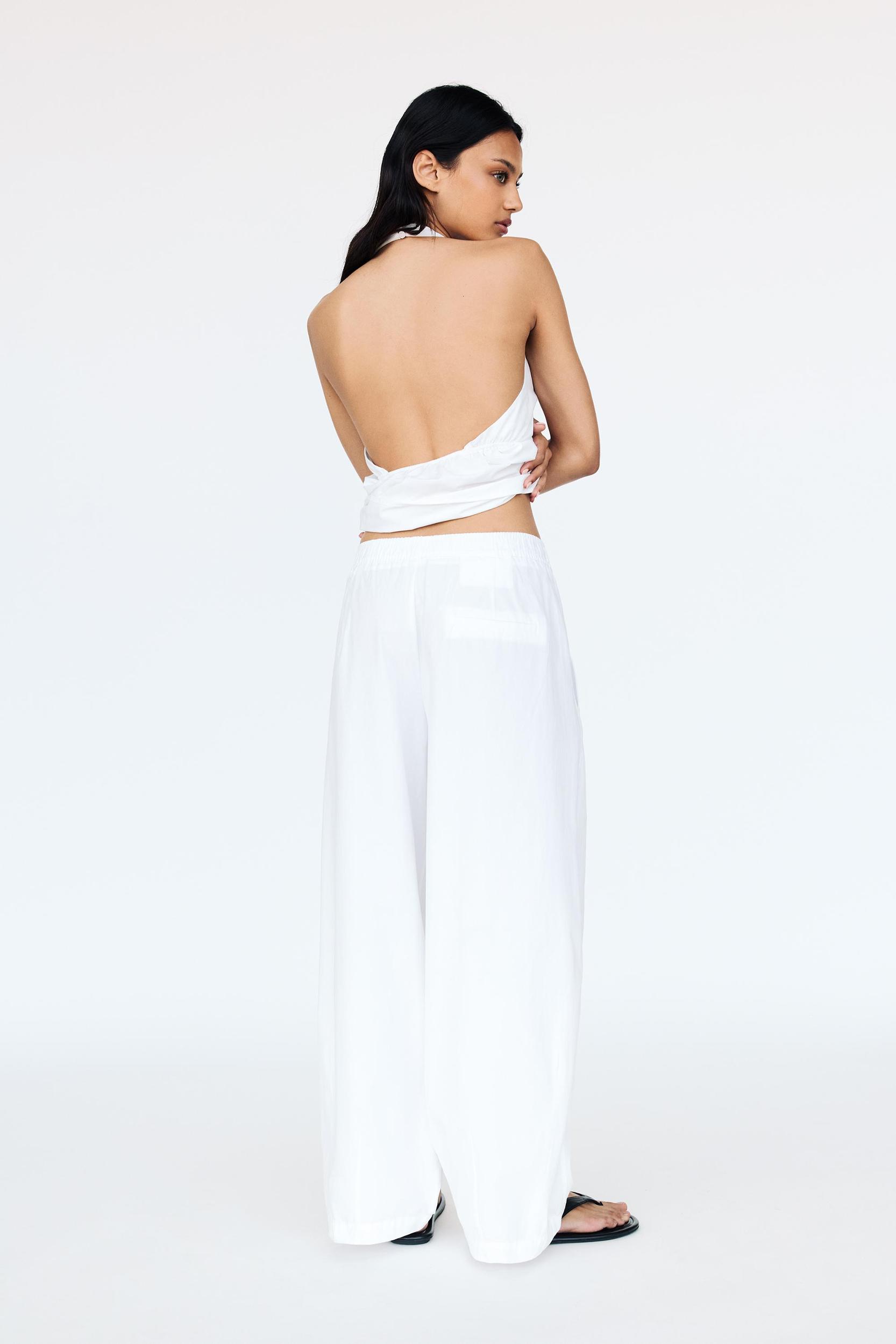 Barrel pants with elastic waistband Product Image