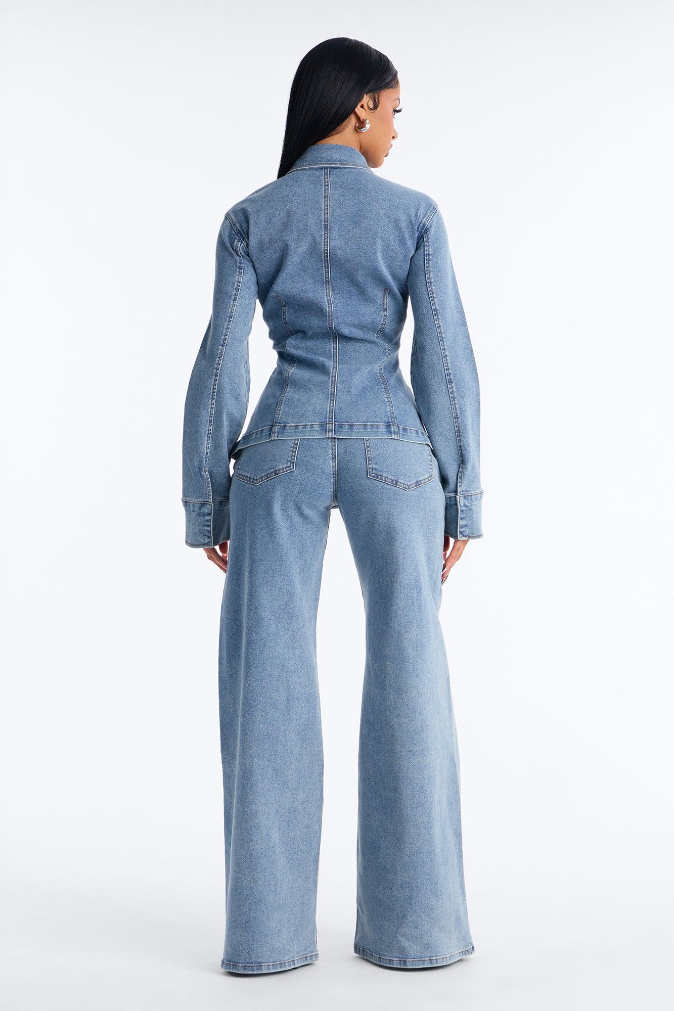 Drew Denim Pant Set - Medium Wash Female Product Image