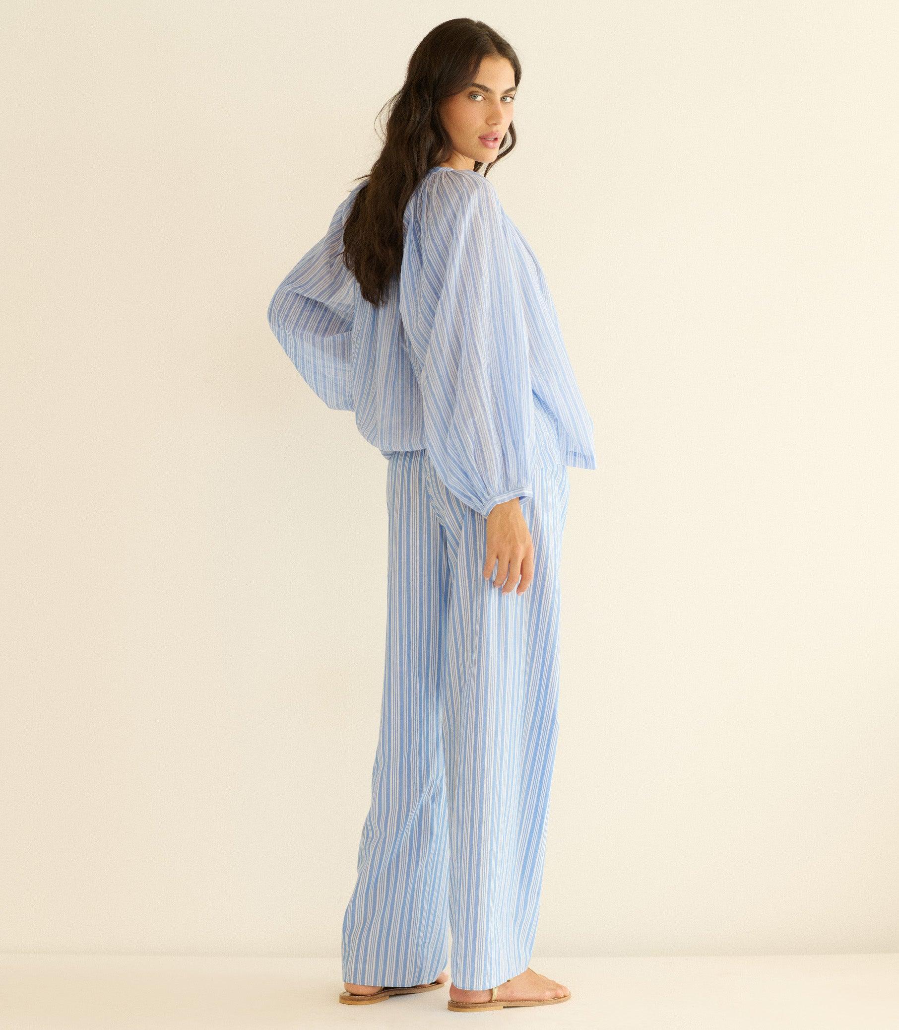 LAVONA DRAWSTRING PANT -- SALERNO STRIPE Product Image