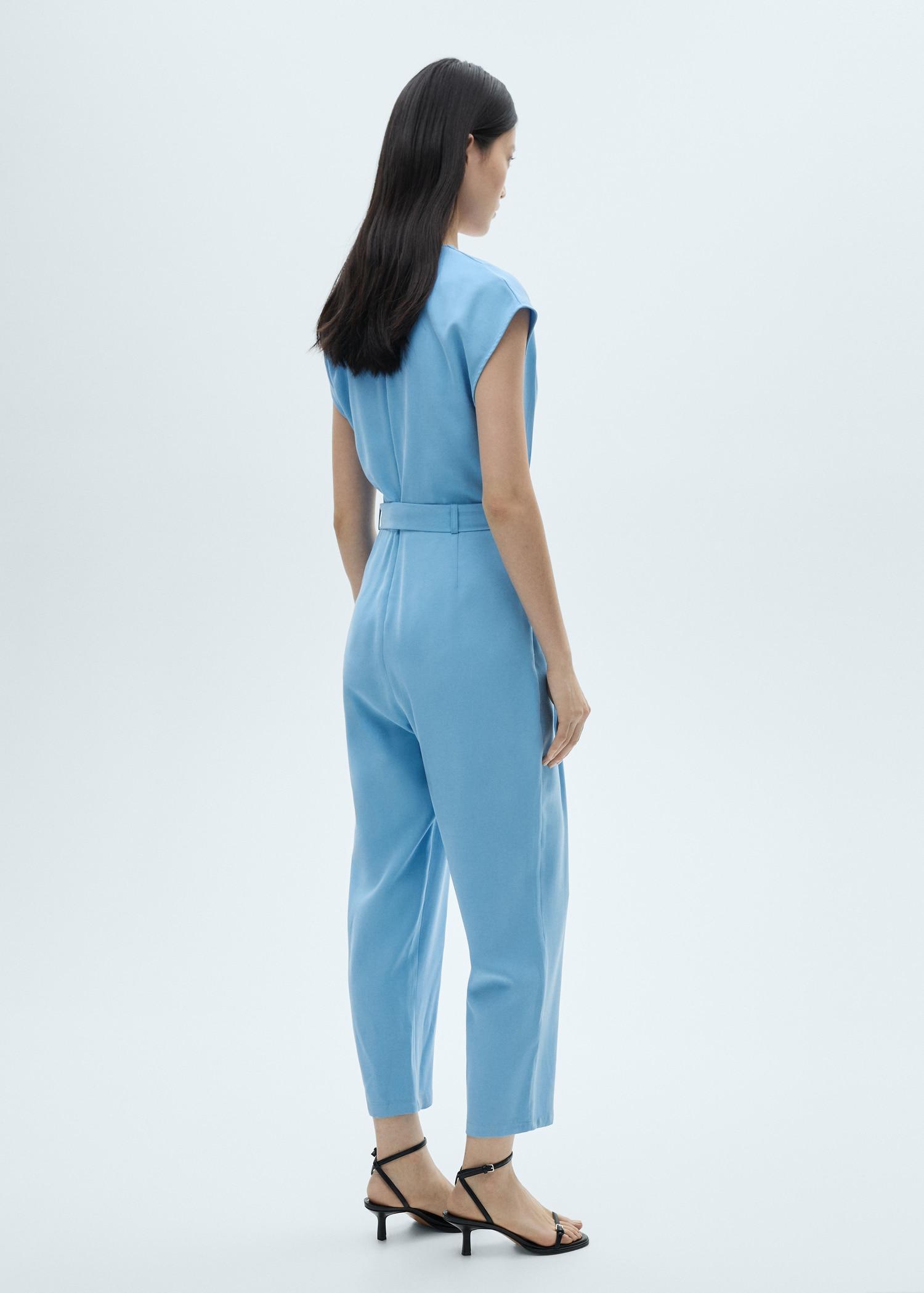 Belt wrap jumpsuit - Women | MANGO USA Product Image