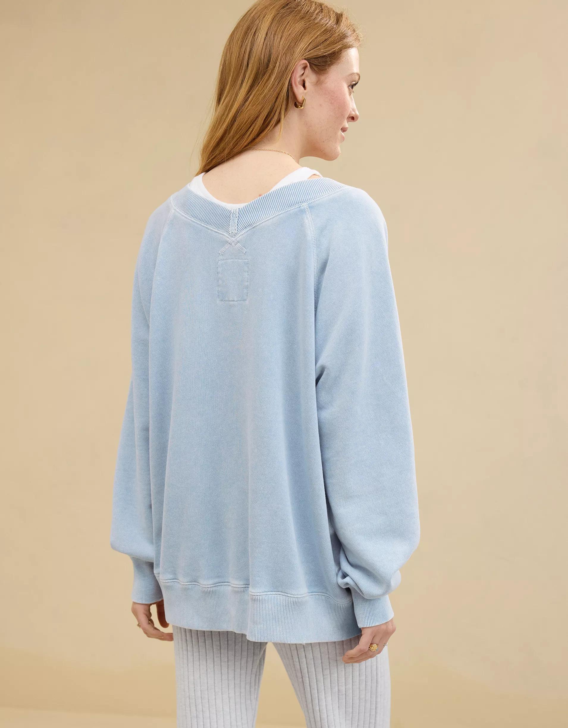 Aerie Downtime V-Neck Sweatshirt Product Image