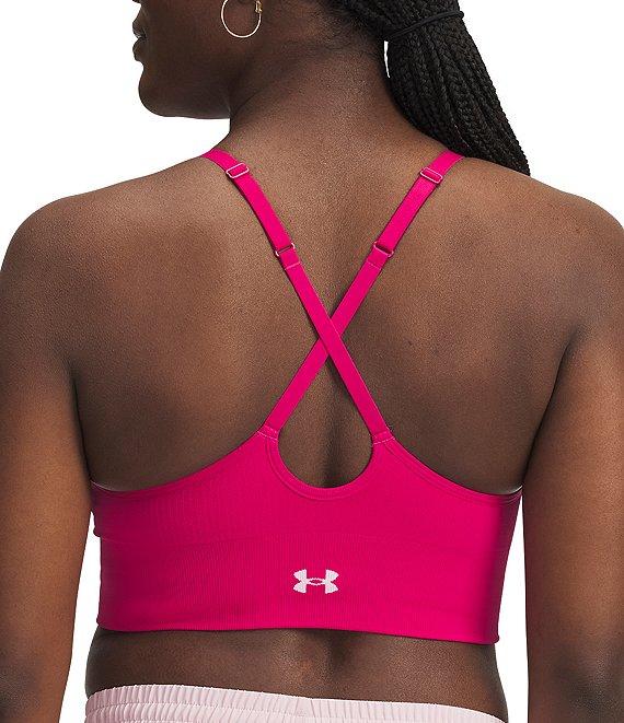 Under Armour Solid 4-Way Stretch Vanish Seamless Scoop Neck Sports Bra Product Image
