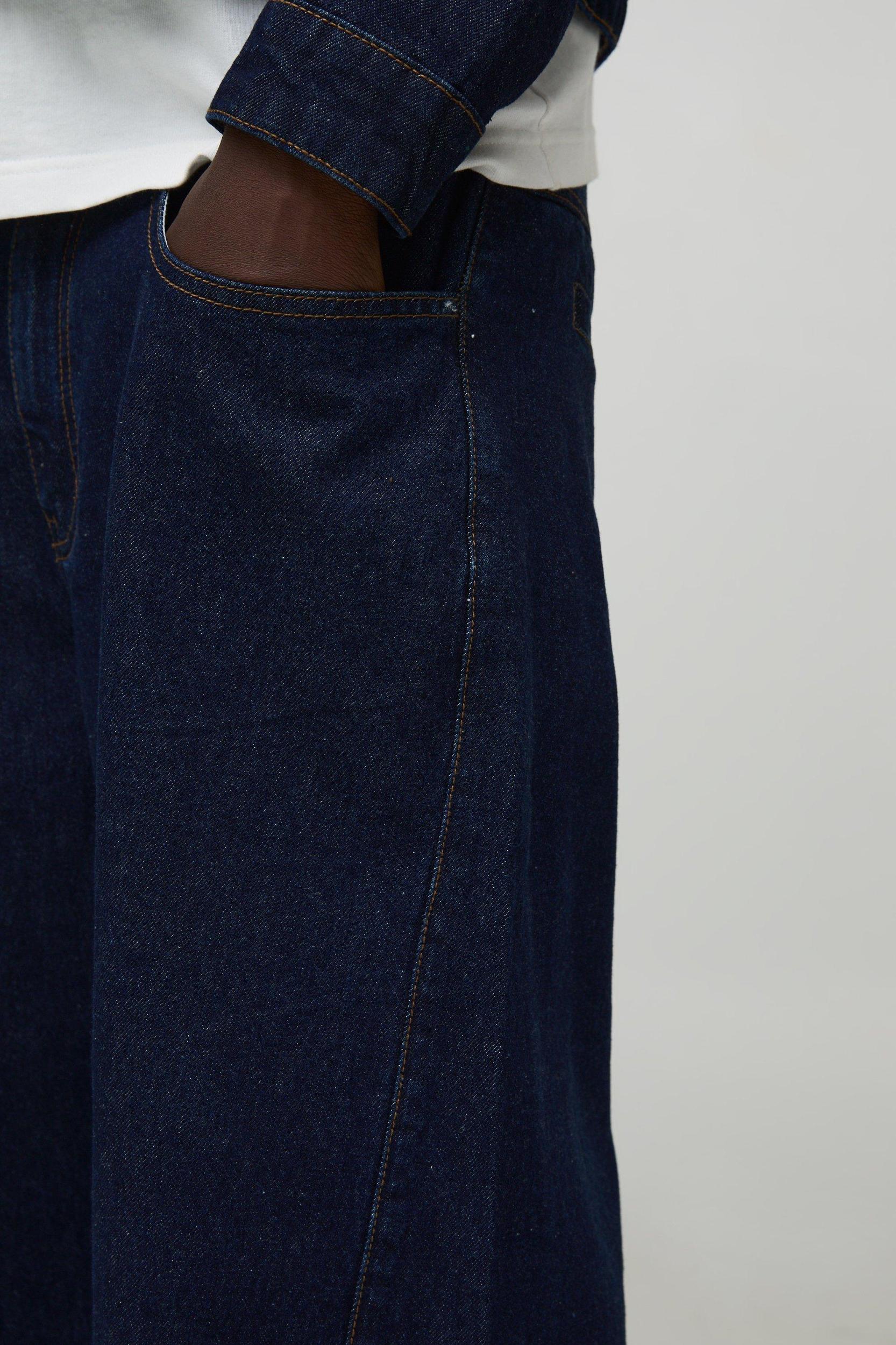 Baggy Contrast Stitch Denim Jeans | boohooMAN USA Product Image