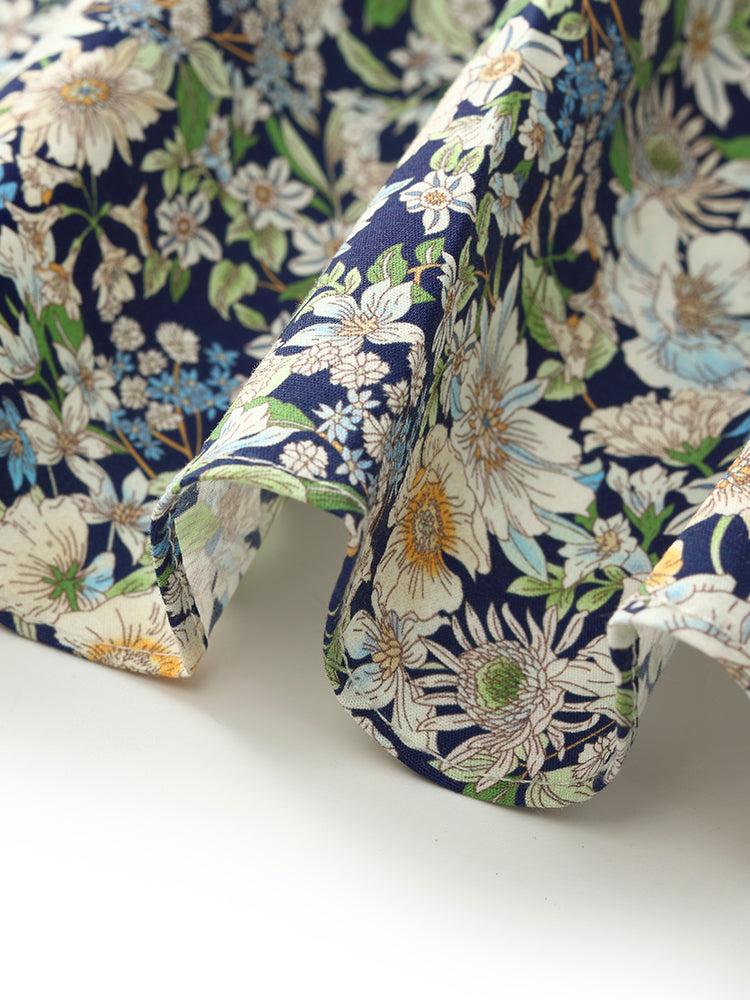 Floral Print Square Neck Women Midi Dress Product Image