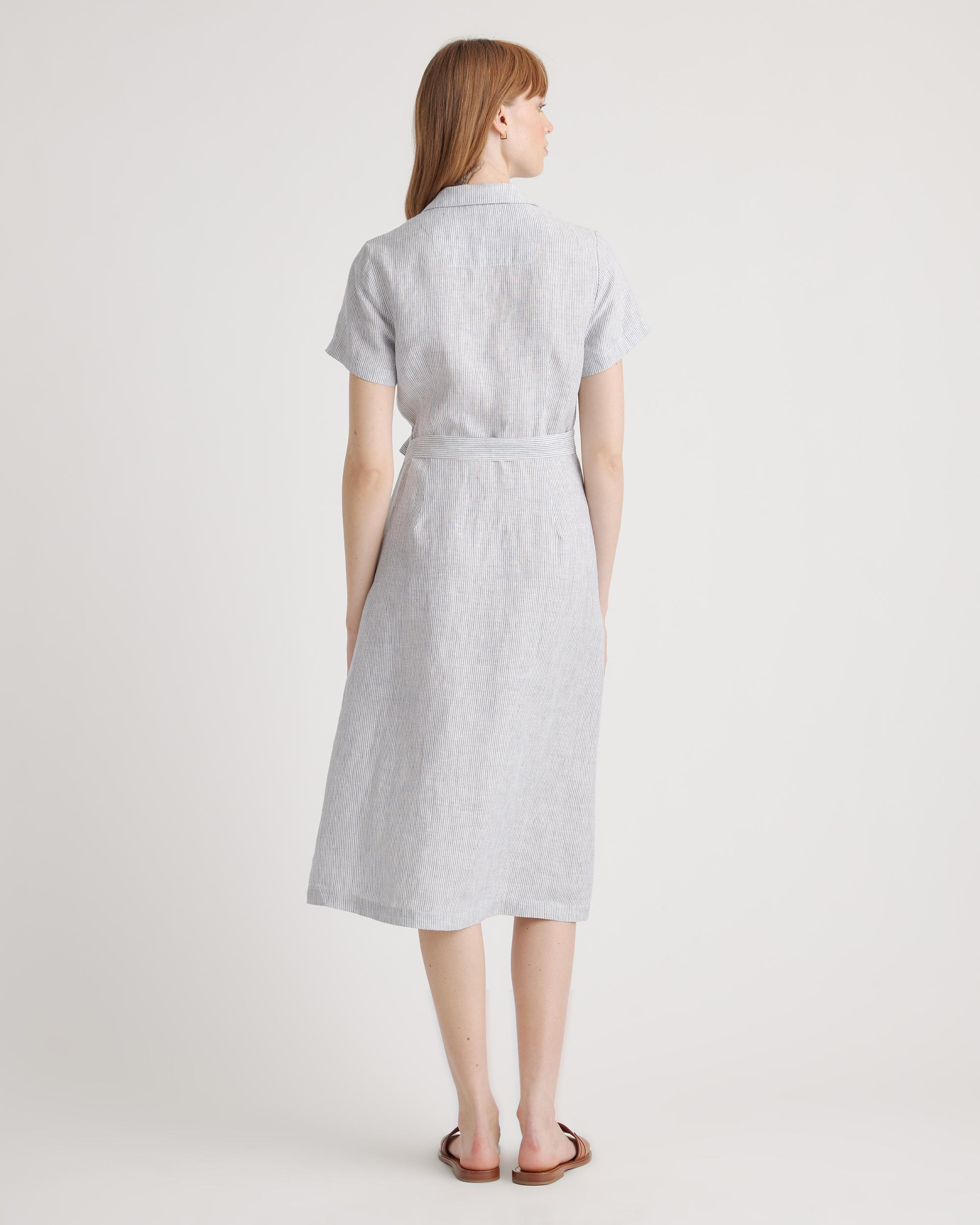 Quince | Women's 100% European Linen Button Front Dress Product Image