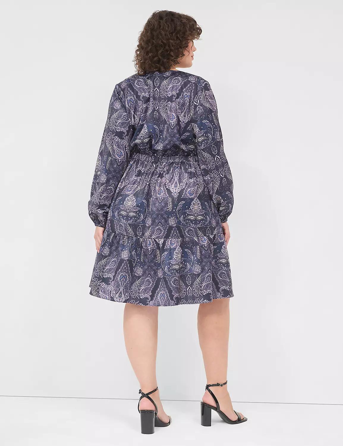 Faux-Wrap Short Dress Product Image