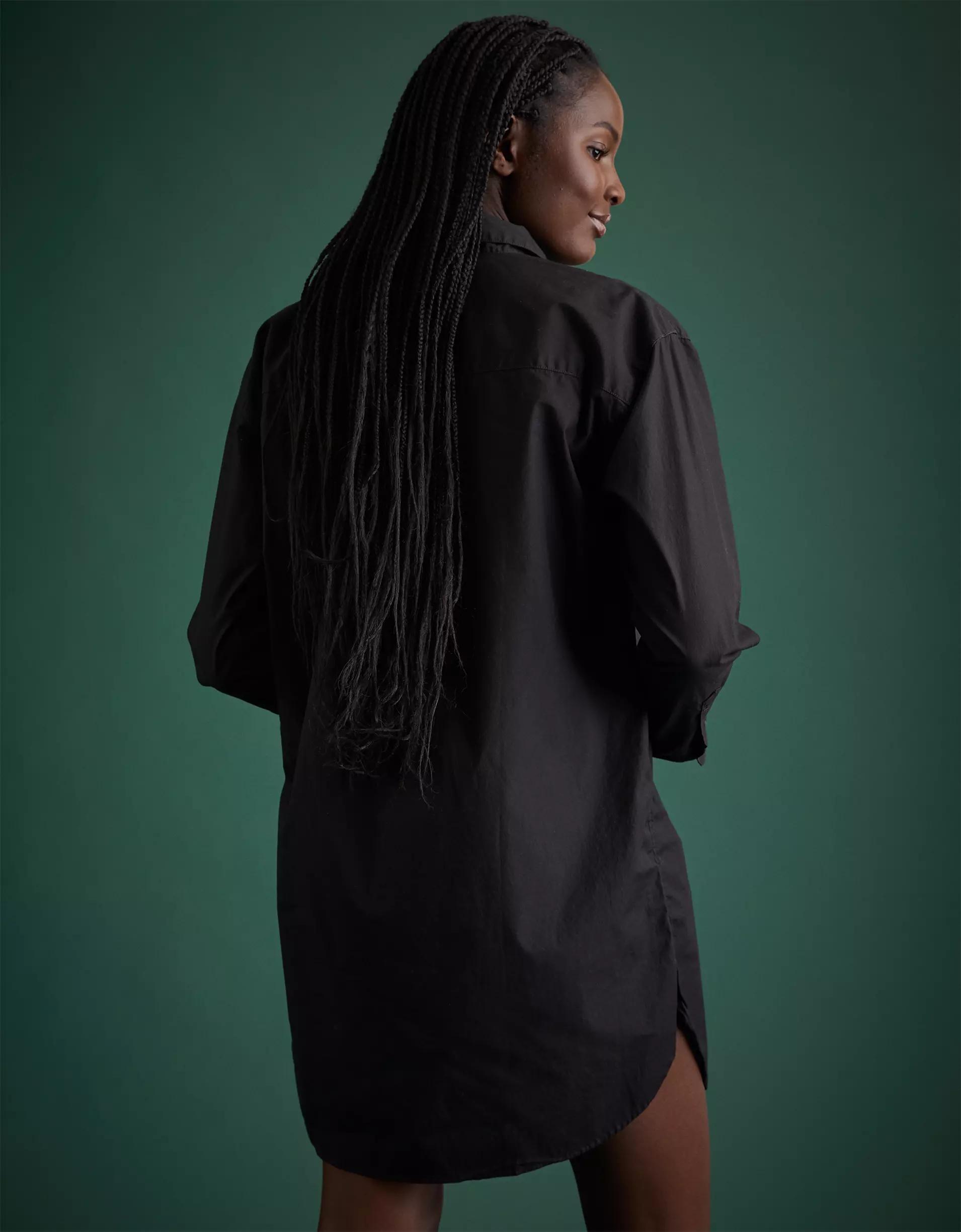 AE77 Premium Poplin Shirt Dress Product Image