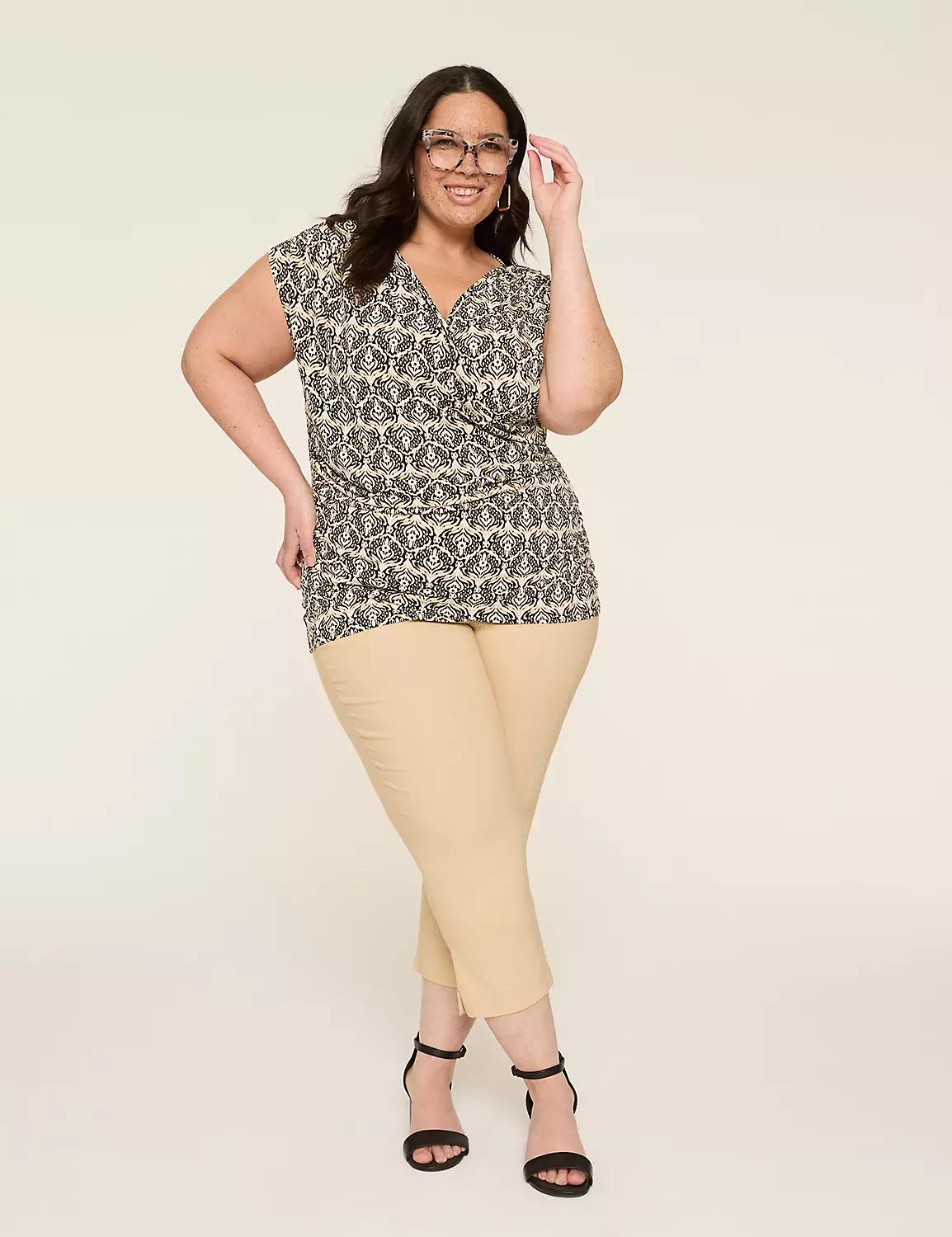 V-Neck Shirred Wrap Top Product Image