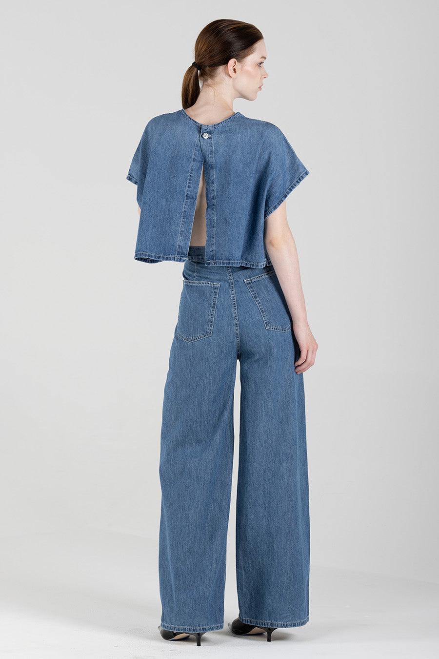 Aire Denim Tee - Spring Mist Product Image