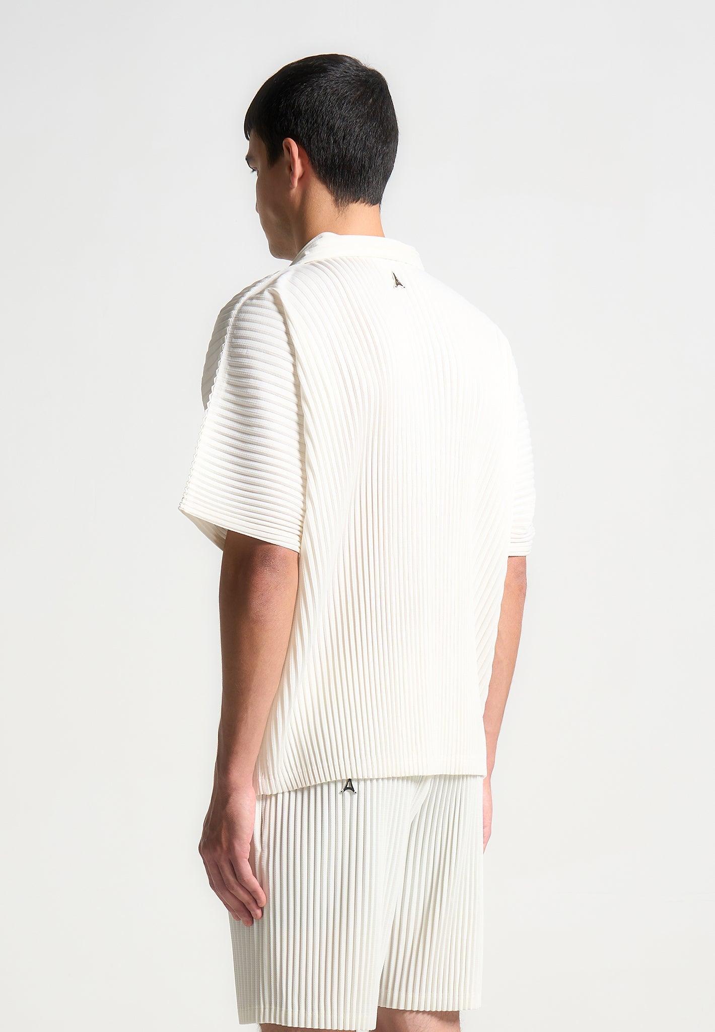 Pascal - Pleated Shirt - Off White Male Product Image