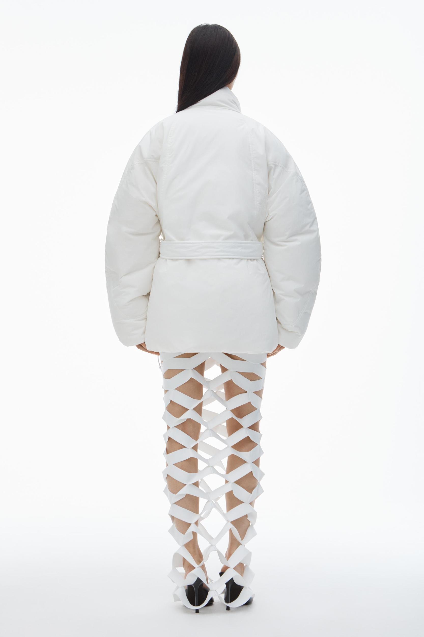 Puffer Coat With Dome Logo Patch Product Image