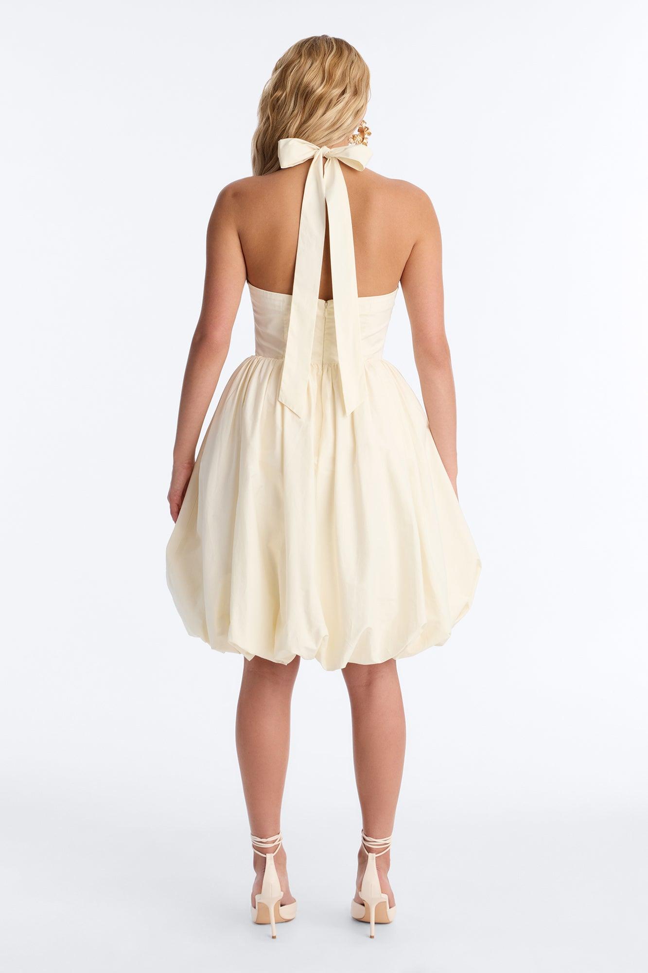 Lori Cutie Poplin Midi Dress - Off White Female Product Image