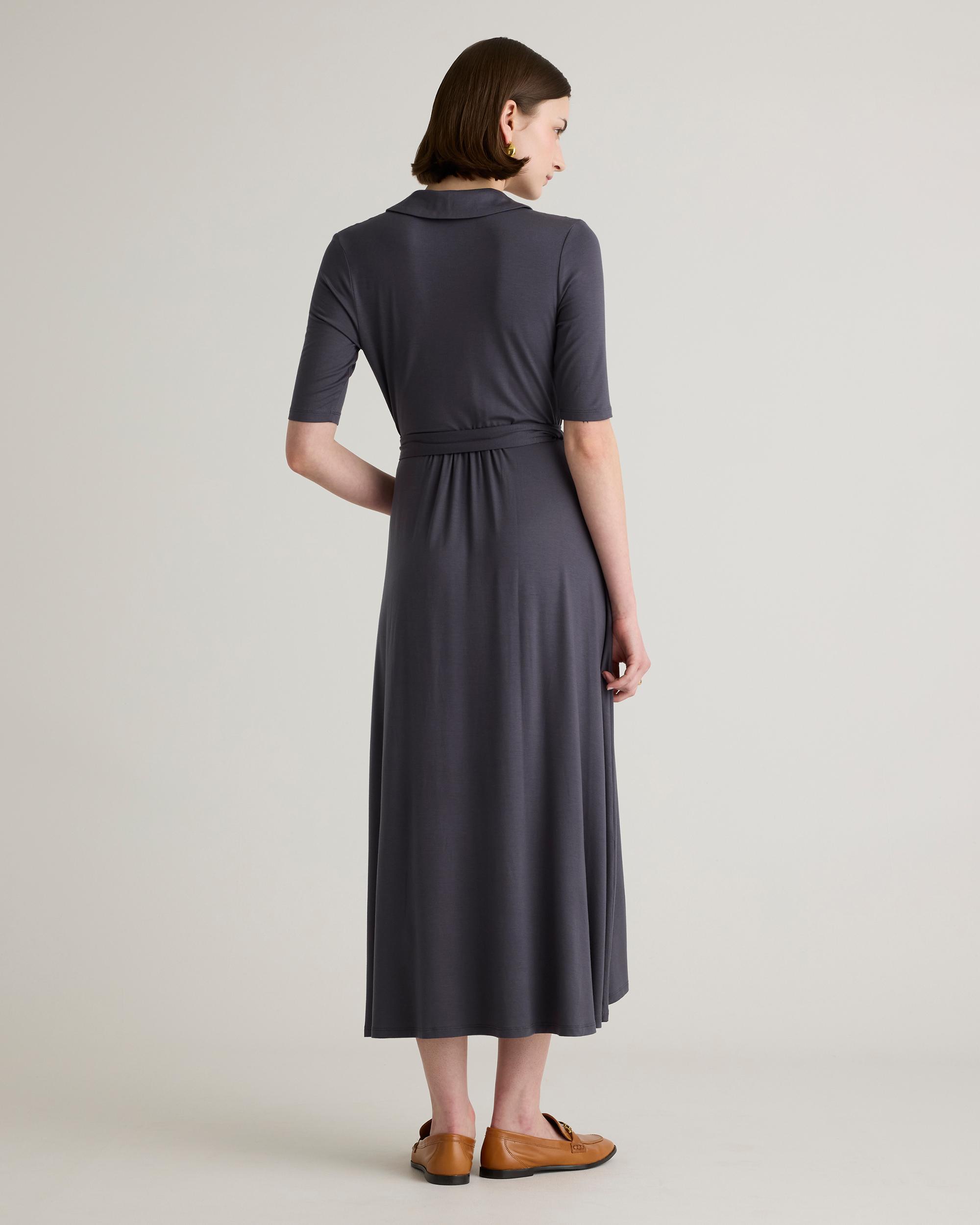 Quince | Women's Tencel Jersey Midi Wrap Dress Product Image