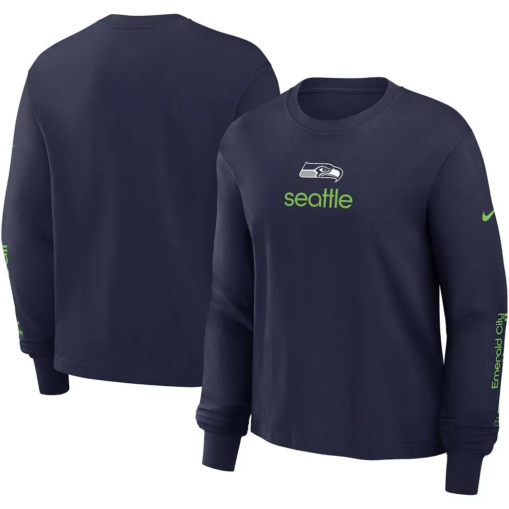 Seattle Seahawks Boxy Nike Womens NFL Long-Sleeve T-Shirt | 01N241S78-2QV Product Image