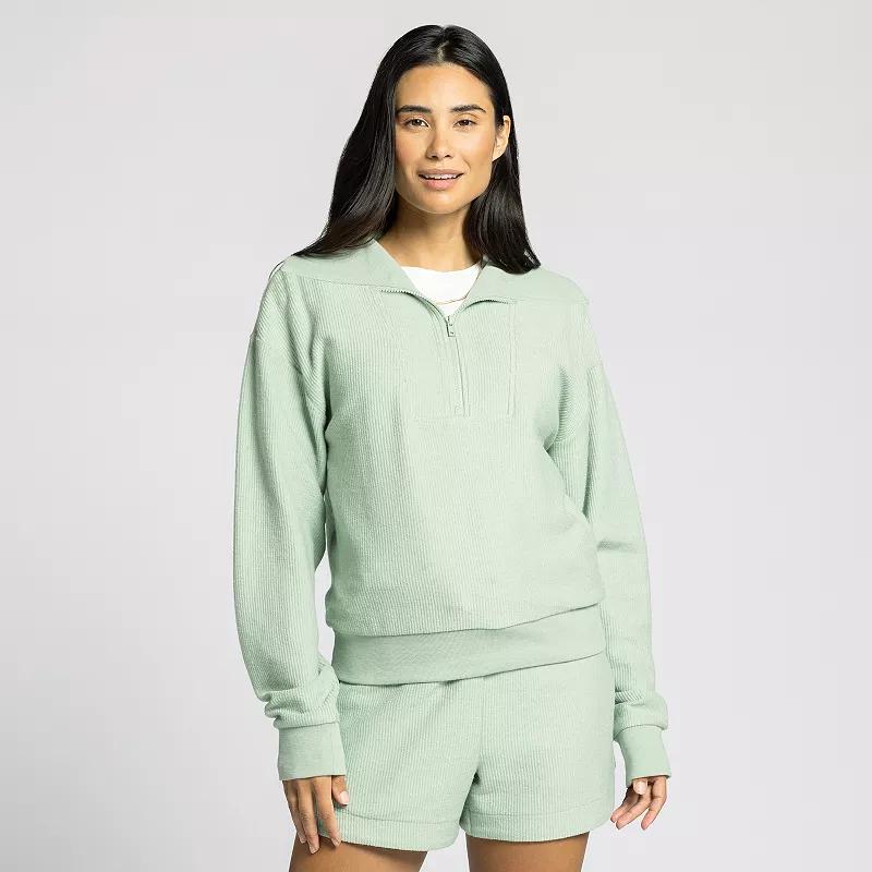 Women's Thread & Supply Cozy Half-Zip Long Sleeve Pullover, Size: XS, Light Pink Product Image