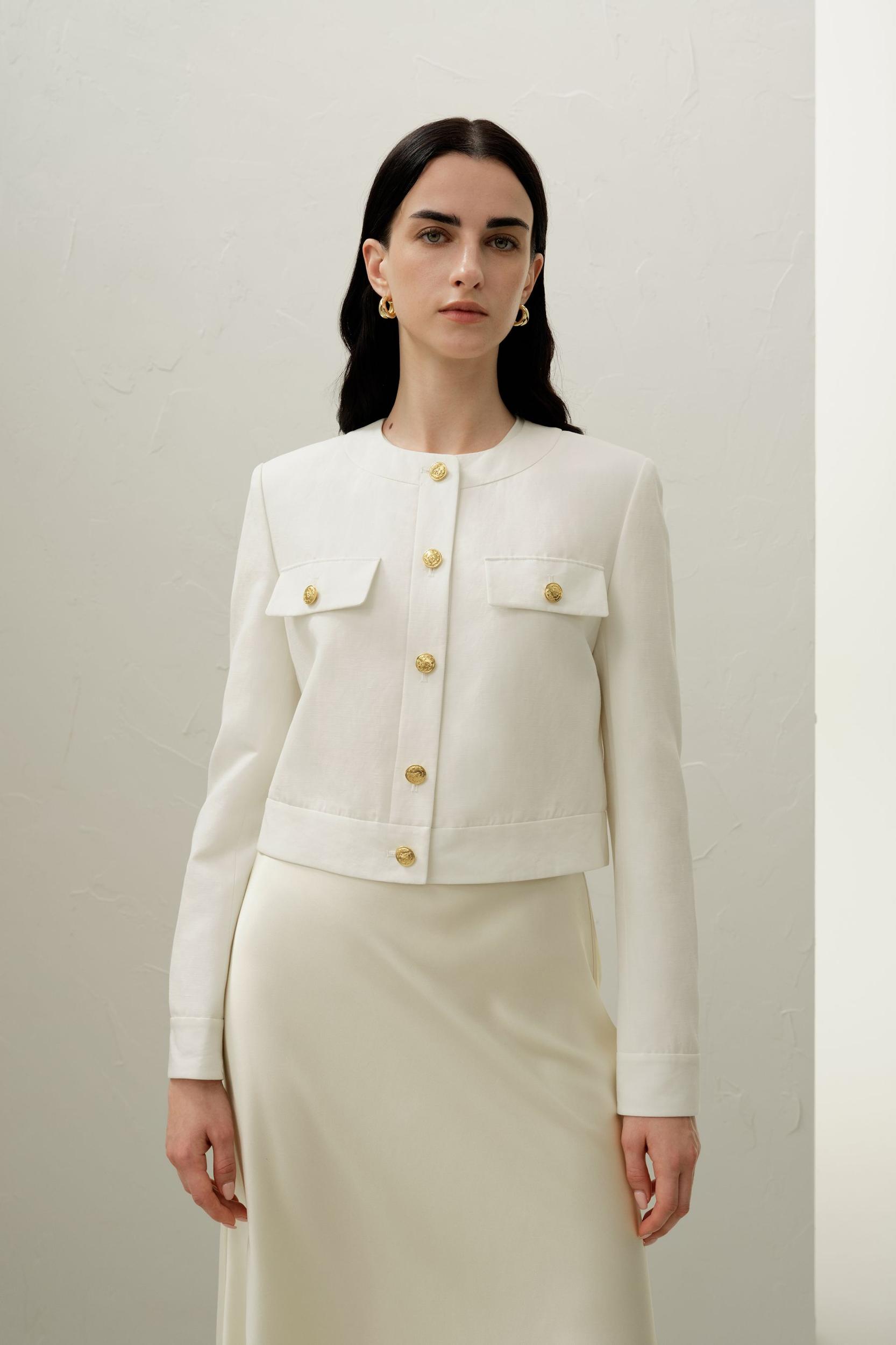 Mara Jacket in Silk Linen Product Image