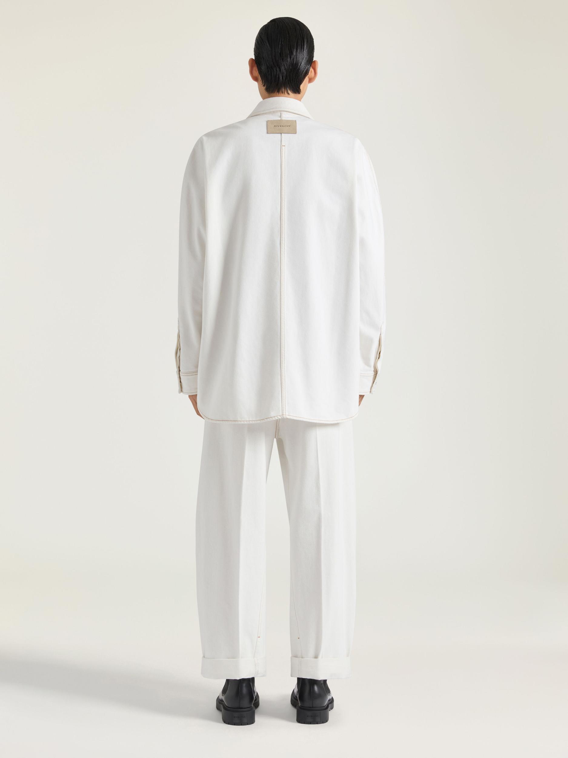 Couture Seam overshirt in white denim Product Image