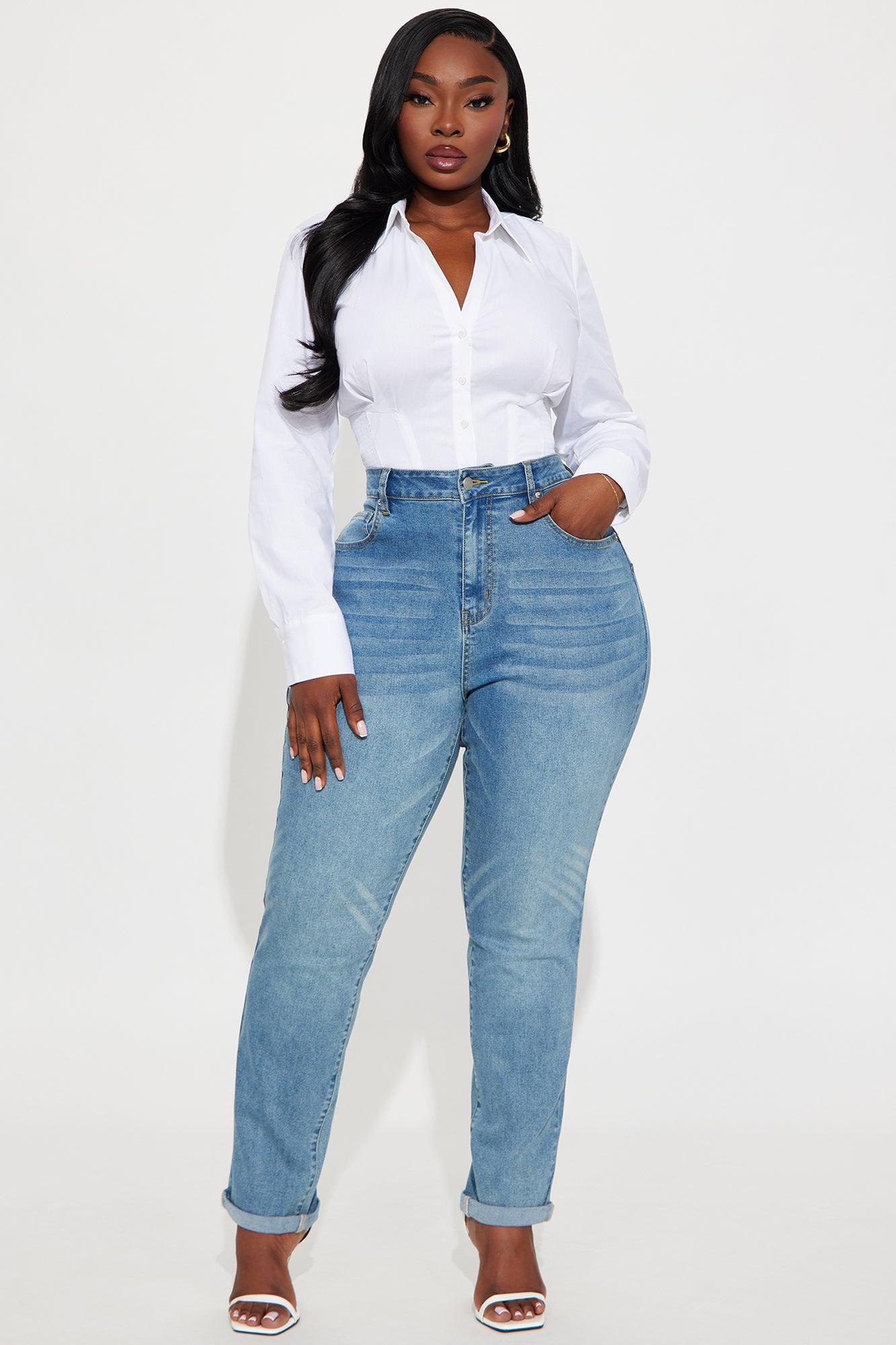 Tall Clara Super Stretch Sculpting Mom Jeans - Medium Wash Female Product Image