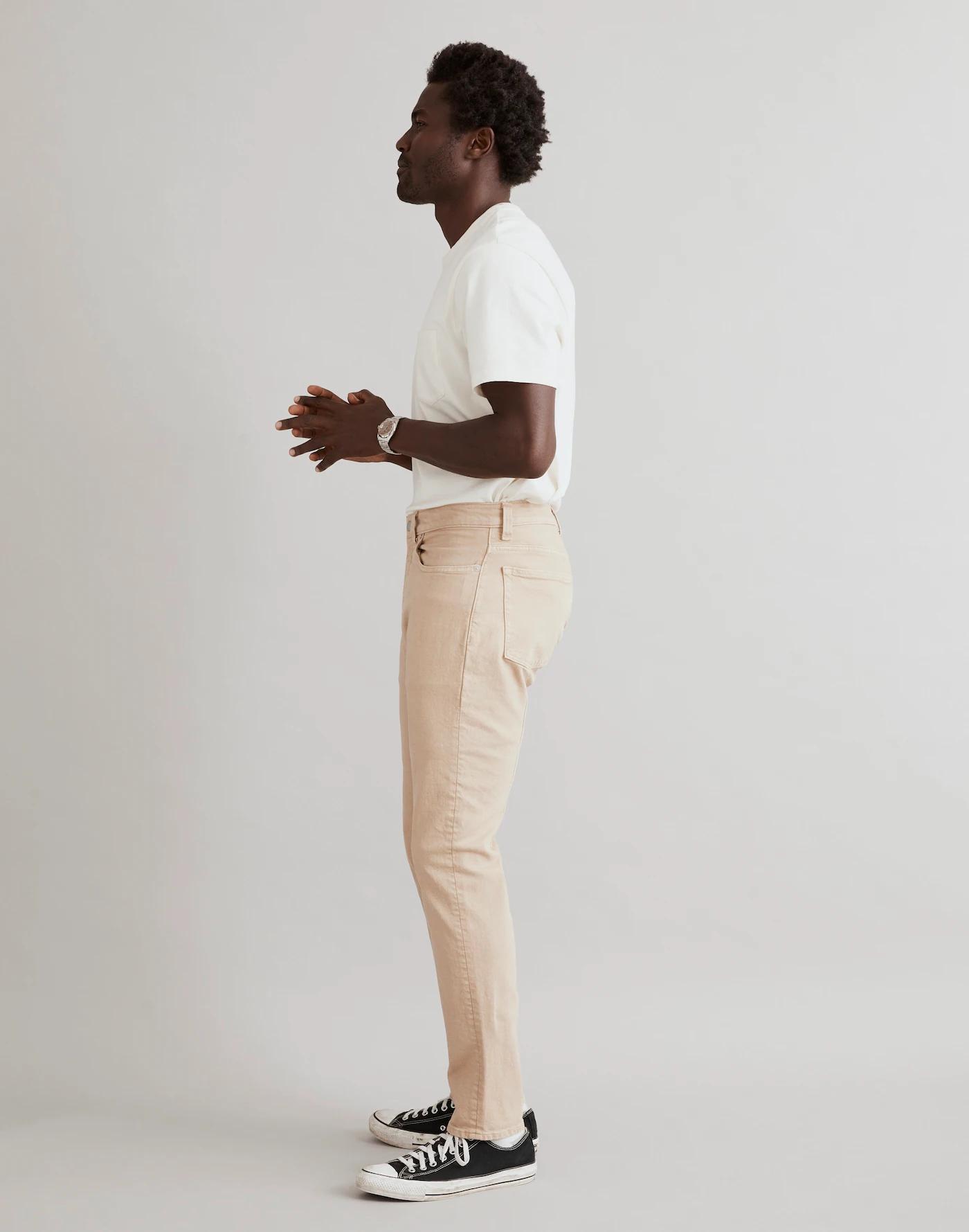 Garment-Dyed Athletic Slim Jeans Product Image