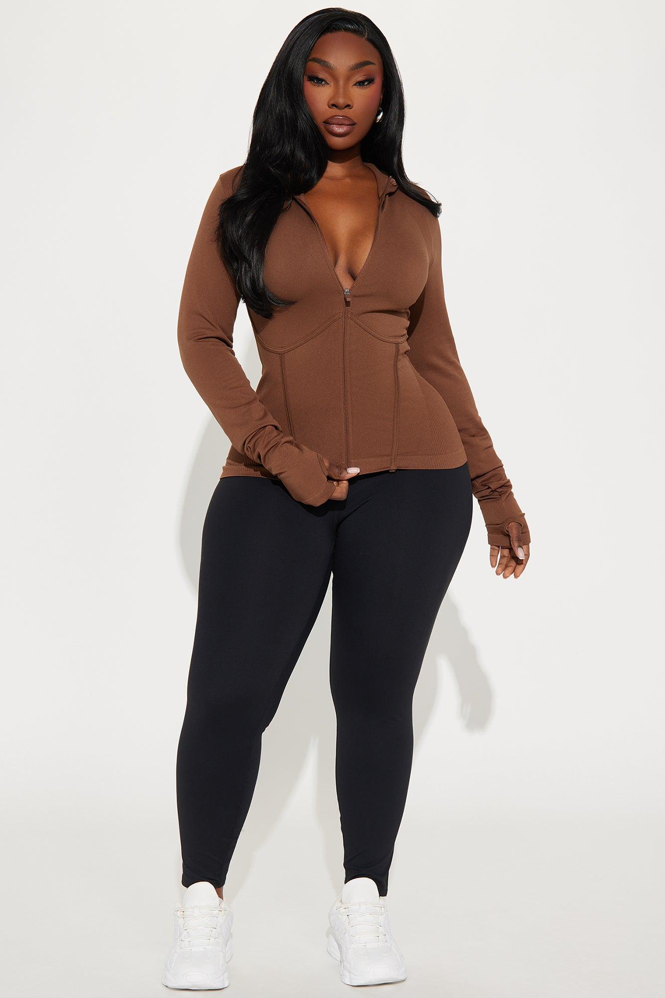 Your Next Move Seamless Active Jacket - Mocha Product Image