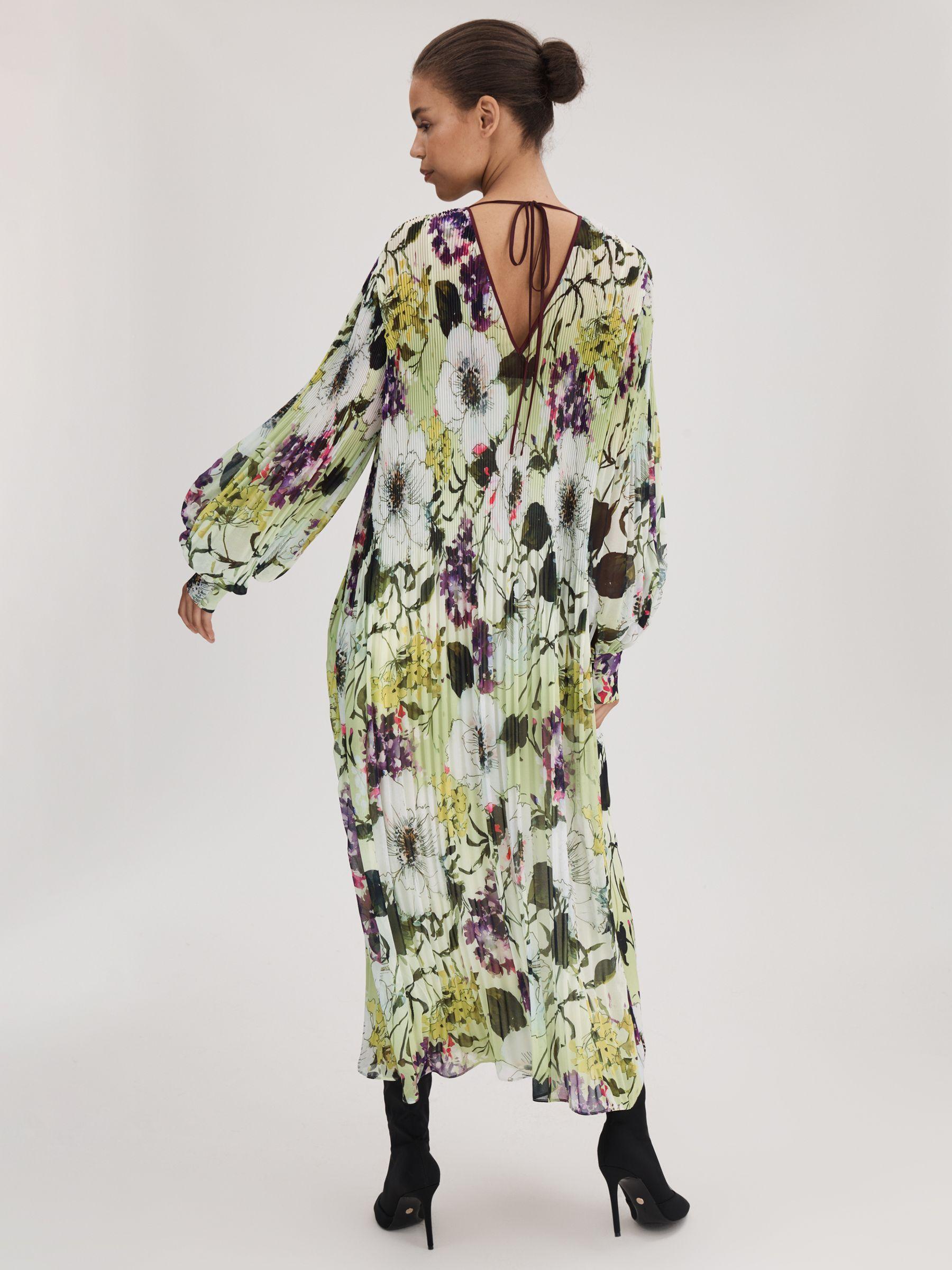 Florere Printed Blouson Sleeve Midi Dress in Multi Product Image