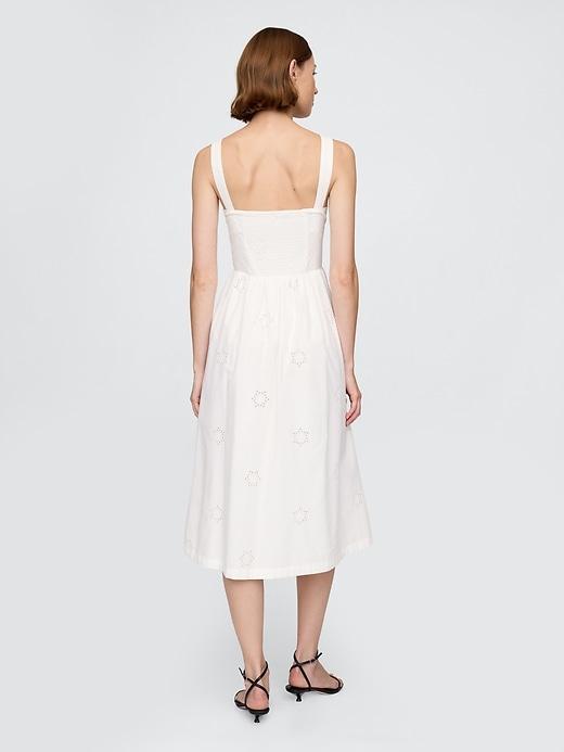 Eyelet Scoop Neck Dress Product Image