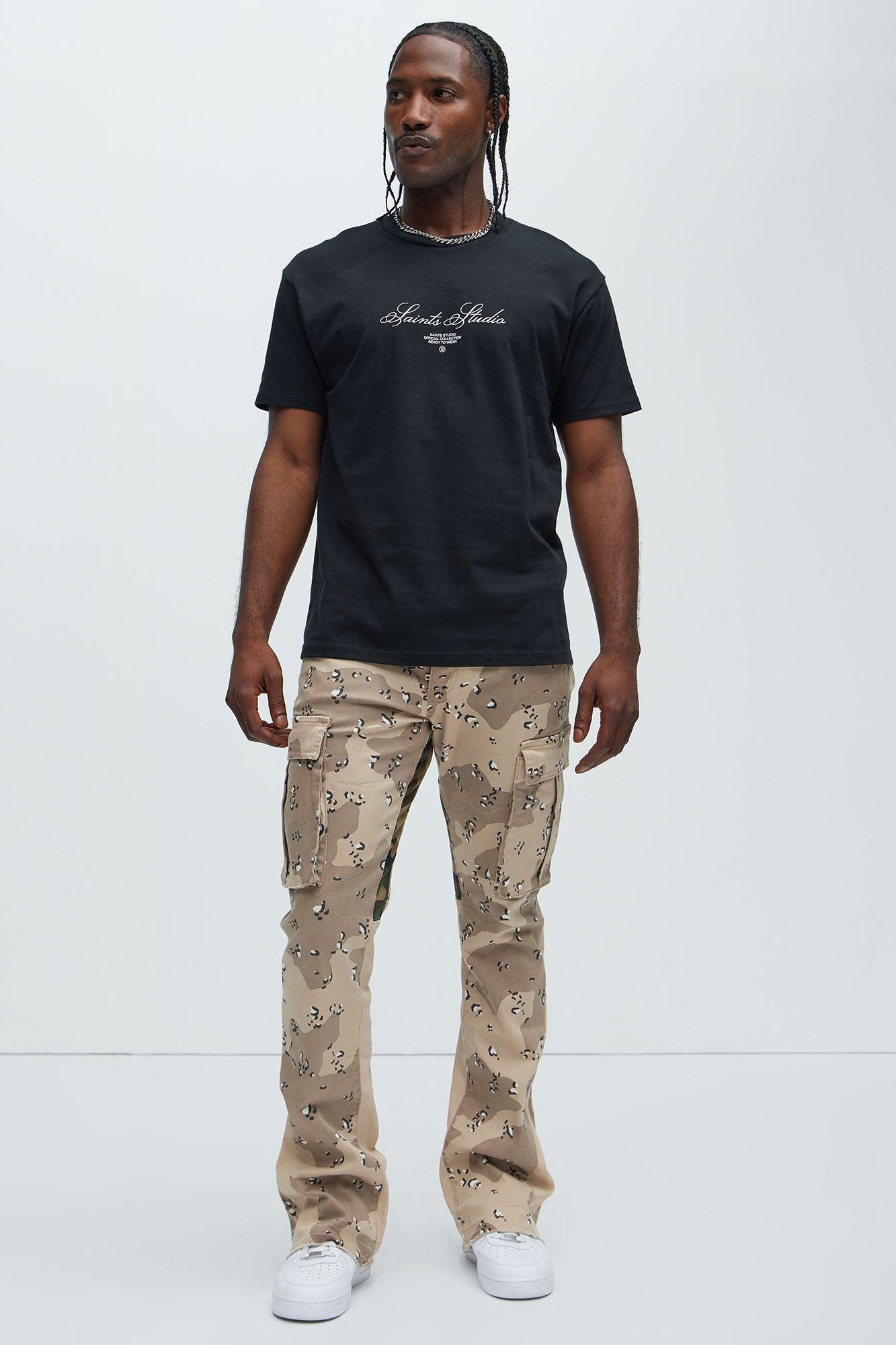 Commando Cargo Twill Flared Pants - Taupe Product Image