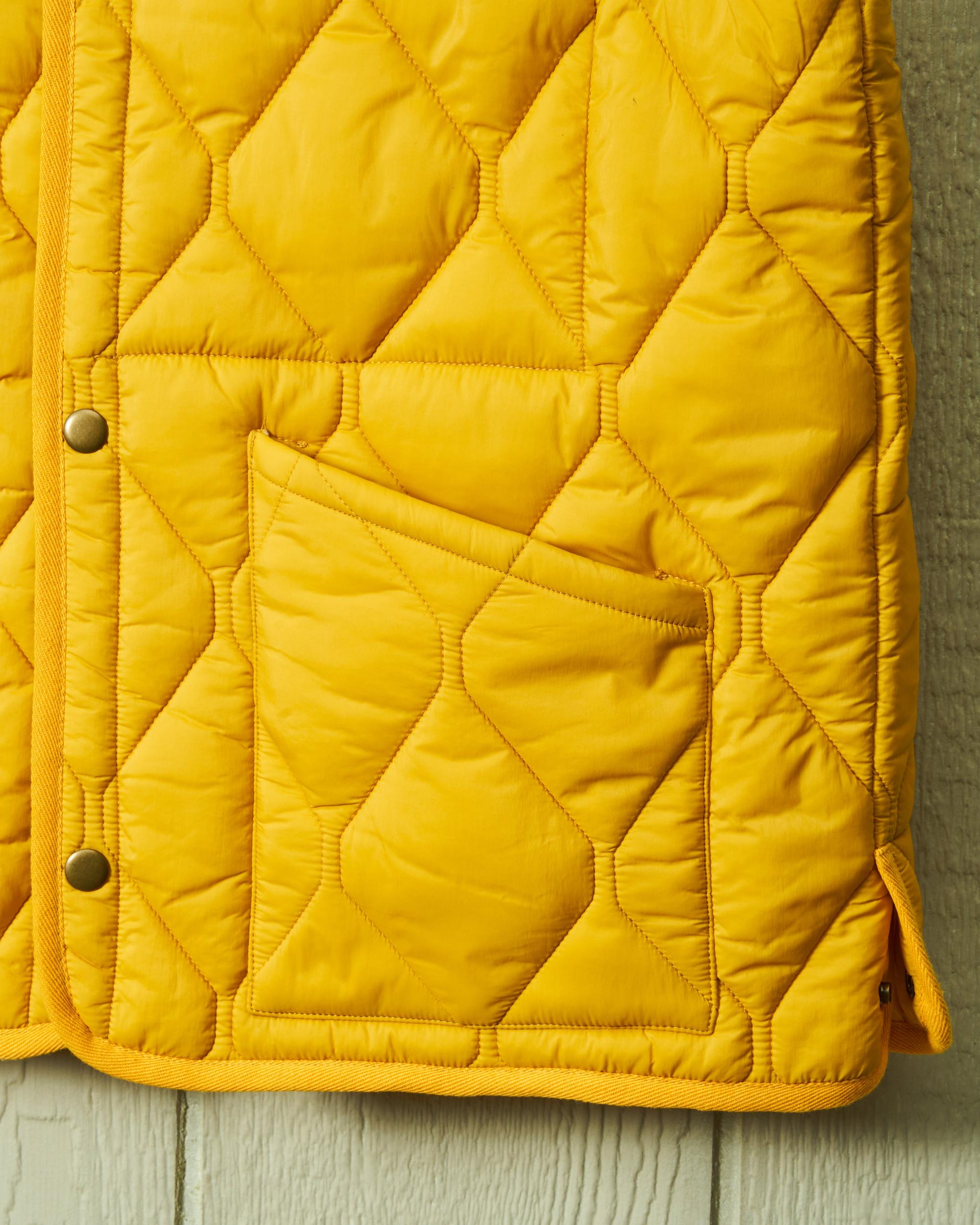 Quilted Vest in Yellow Product Image