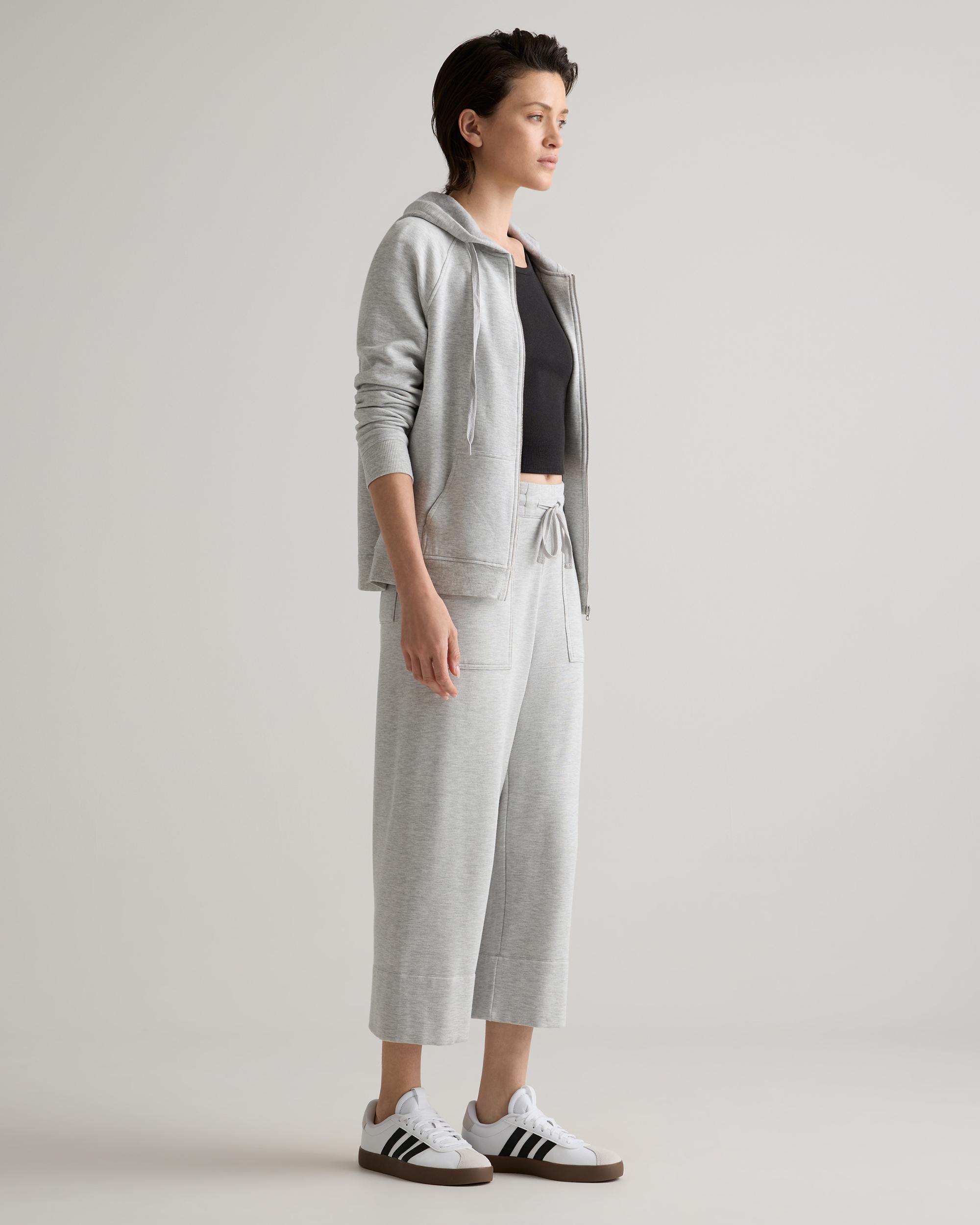 Quince | Women's SuperSoft Fleece Zip Up Hoodie Jacket Size XL, Lenzing Modal Product Image