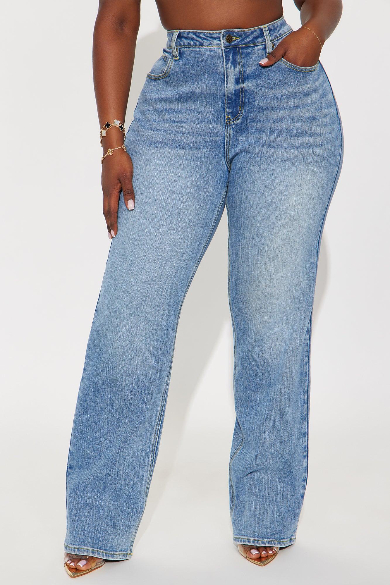 Tall Be Authentic Slouchy Stretch Straight Leg Jeans - Medium Blue Wash Female Product Image