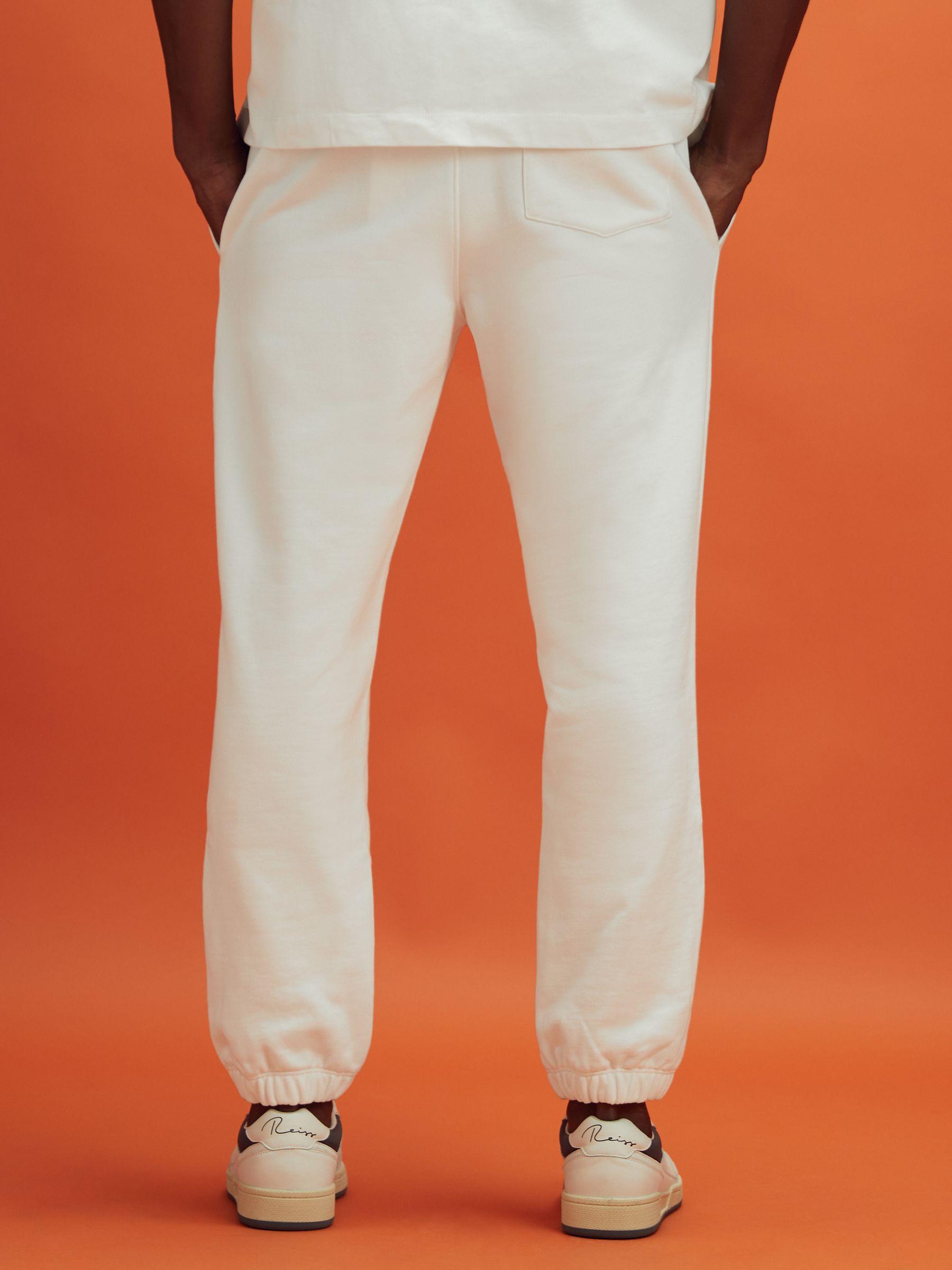 Drawstring Joggers in White Product Image