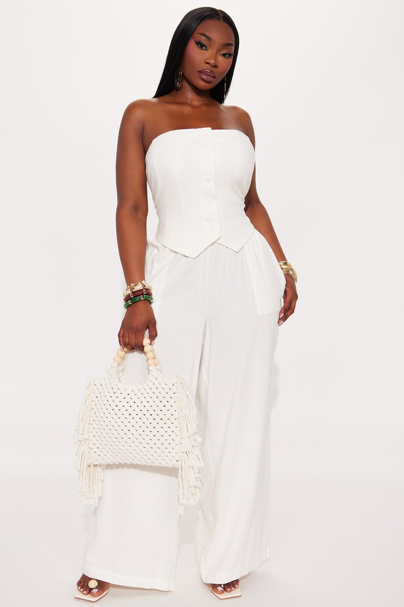 Alayna Linen Top - Cream Female Product Image