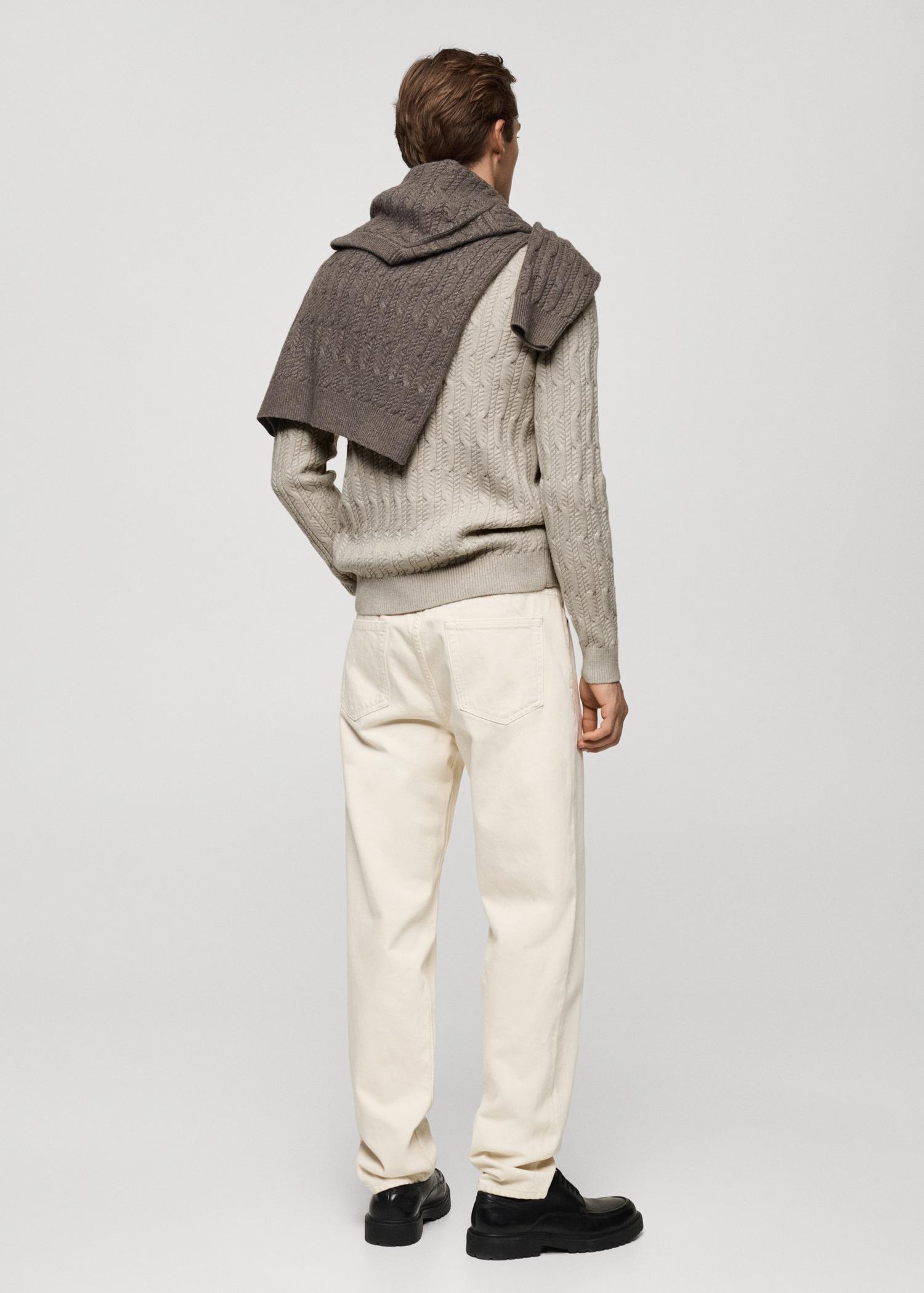 Braided knitted sweater - Men | MANGO USA Product Image