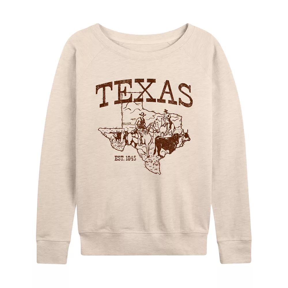 Women's Texas French Terry Long Sleeve Tee, Girl's,  Product Image