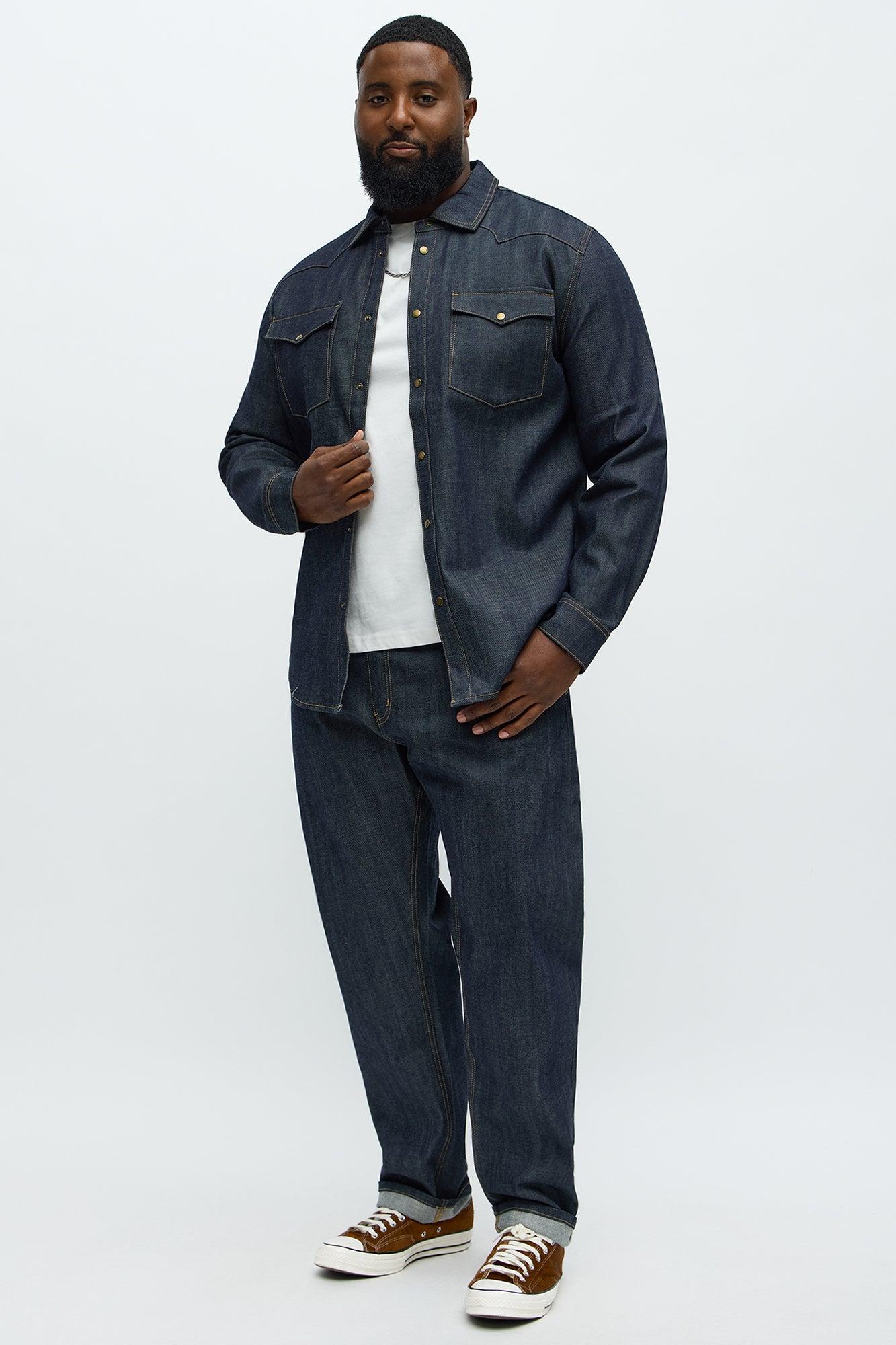 Slim Raw Selvedge Jeans - Indigo Male Product Image