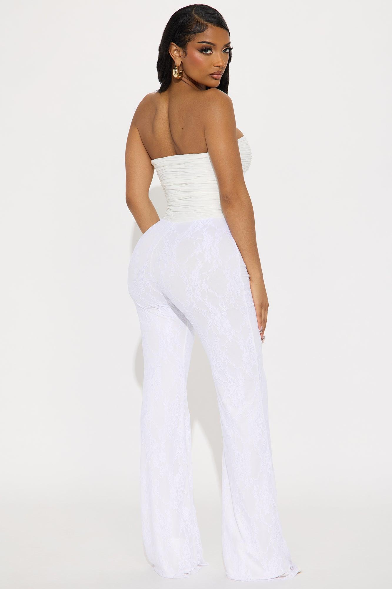 Lea Lace Jumpsuit - Ivory Female Product Image