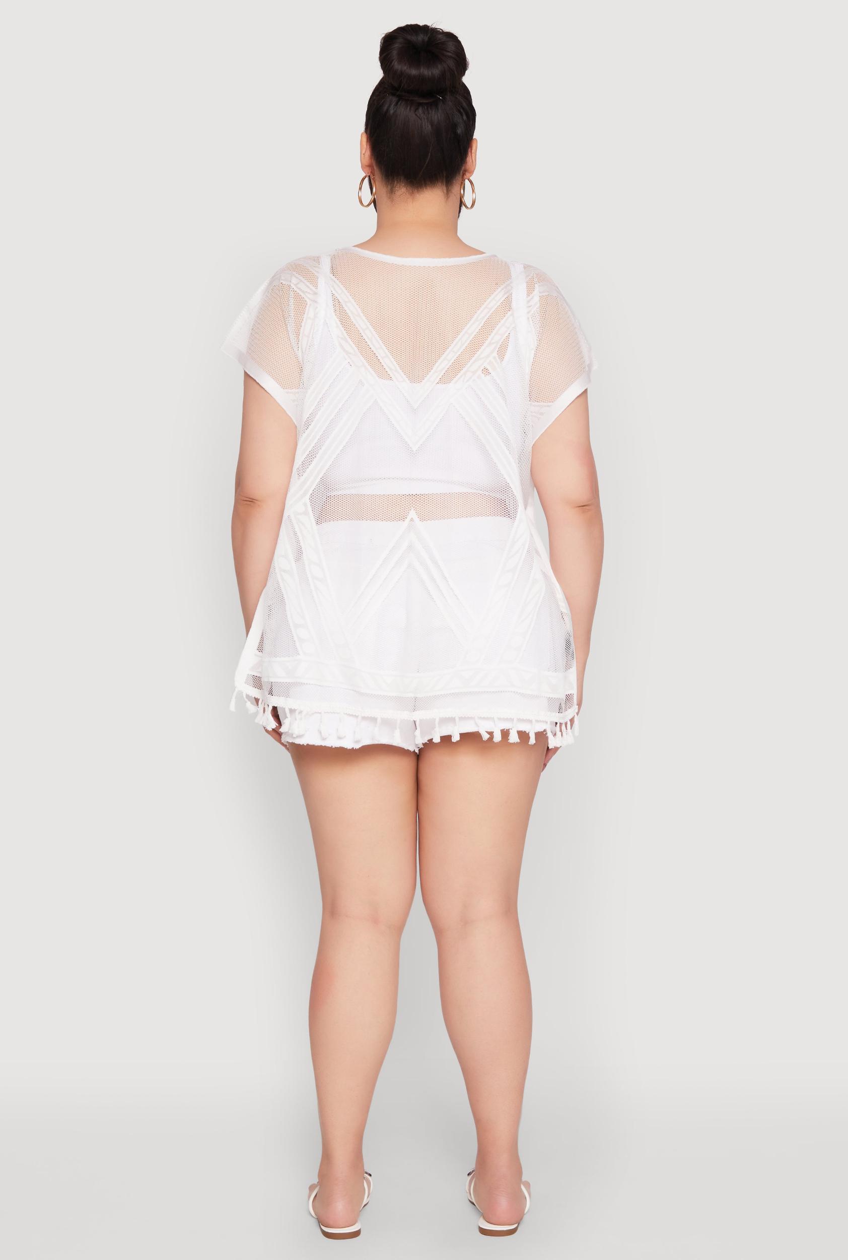 Fishnet Tassel Fringe Swim Cover Up Female Product Image