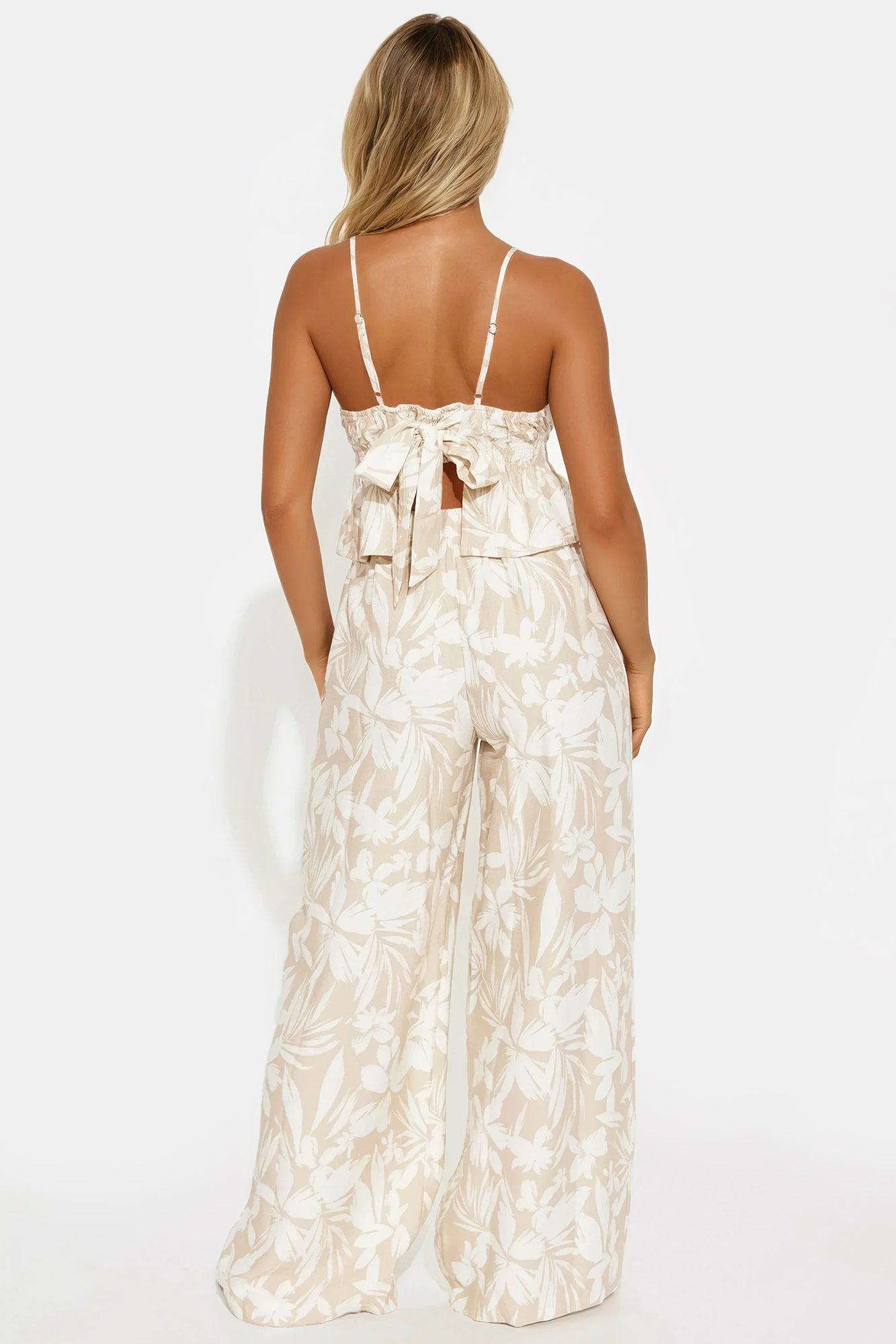 Aloha Tropical Pant Set - Natural Product Image